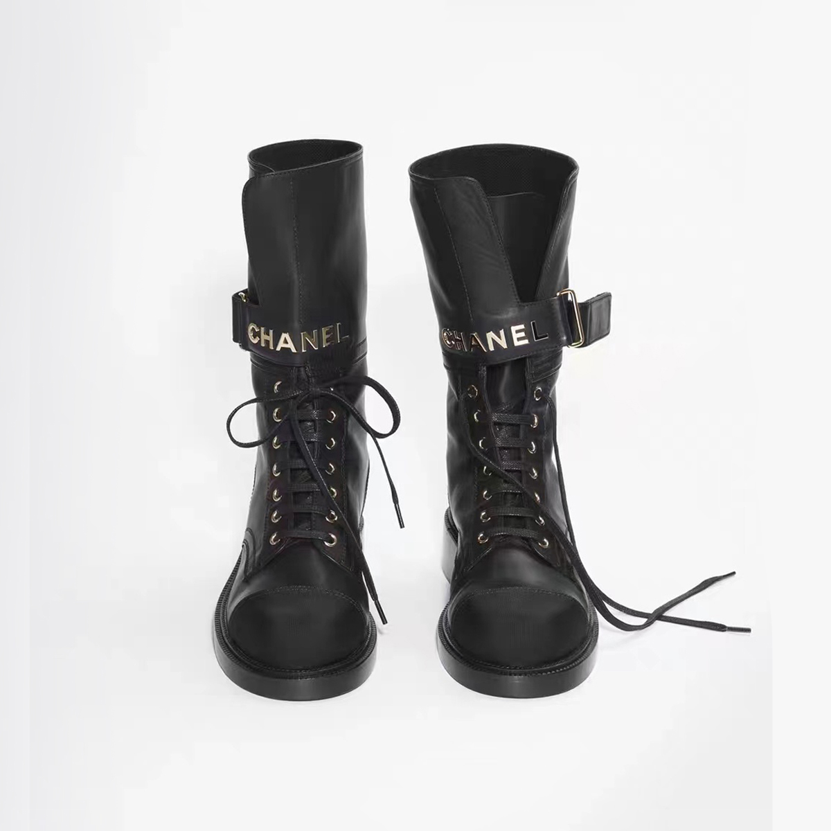 chanel NIGO Metal Letter Buckle Martin Boots Shoes #nigo51936