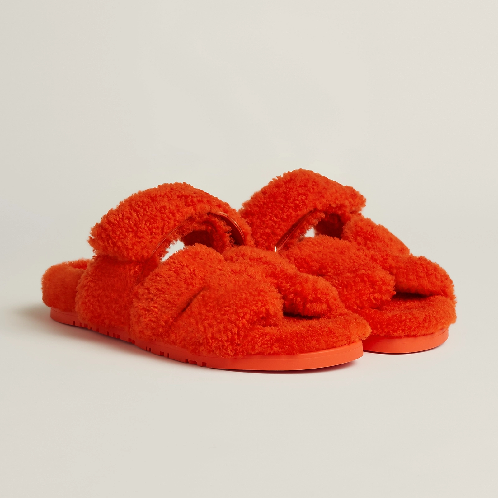 Hermes NIGO Plush Flat Bottomed Slippers shoes #nigo21443