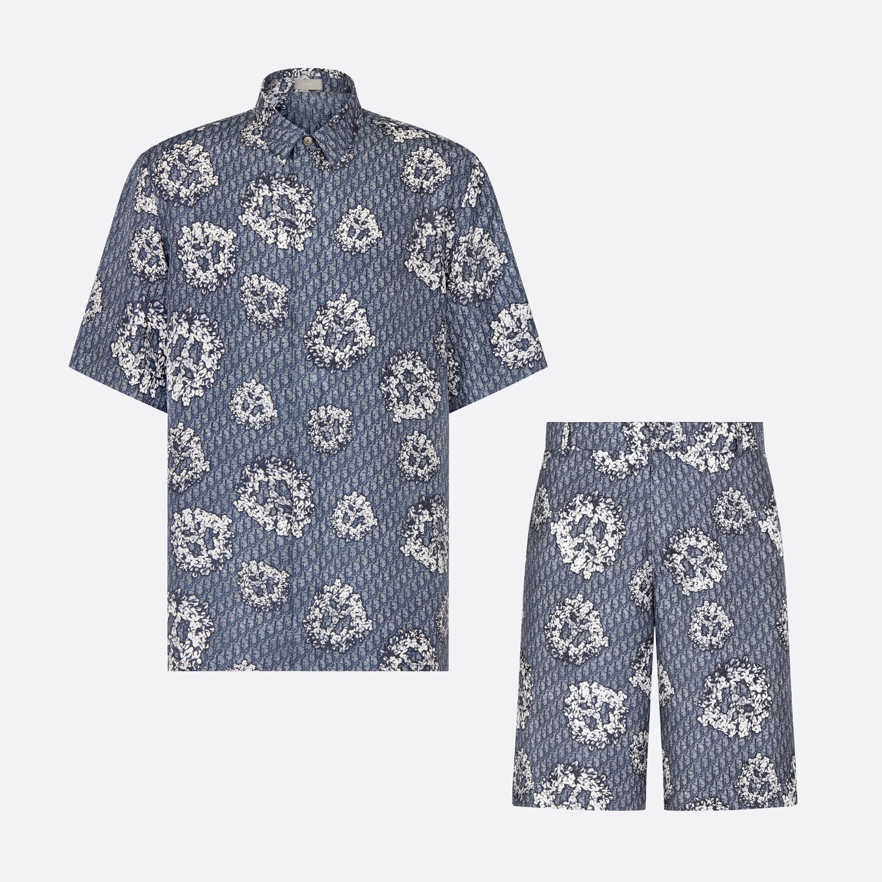 Dior NIGO Man Short Sleeve Button Down Shirt Shorts Set Suit #nigo94997