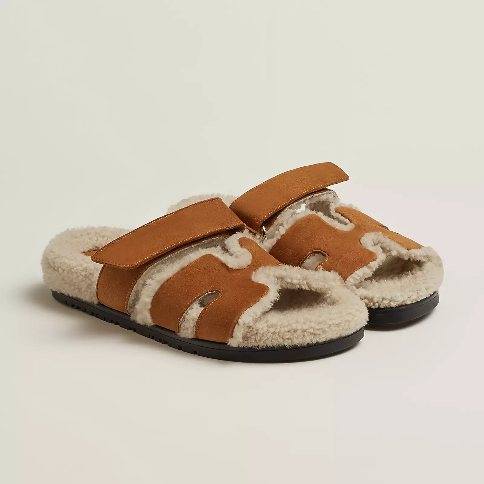 Hermes NIGO Plush Flat Bottomed Slippers shoes #nigo21443