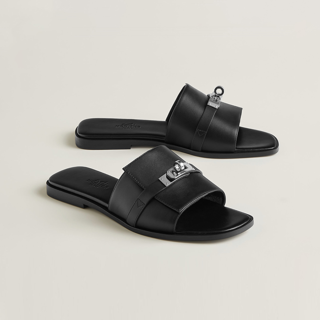 Hermès NIGO GIULIA flat bottom summer cool KELLY button slippers Shoes #nigo29154