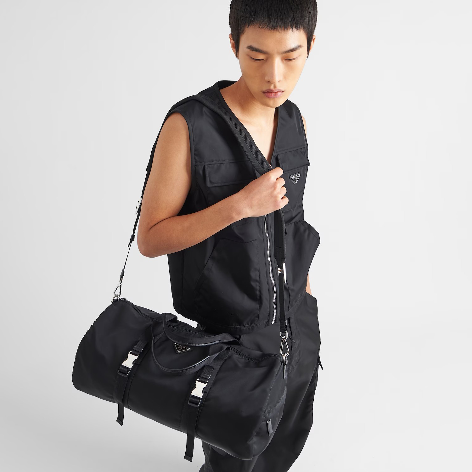 Prada NIGO Nylon Shoulder Tote Travel Bag #nigo95127