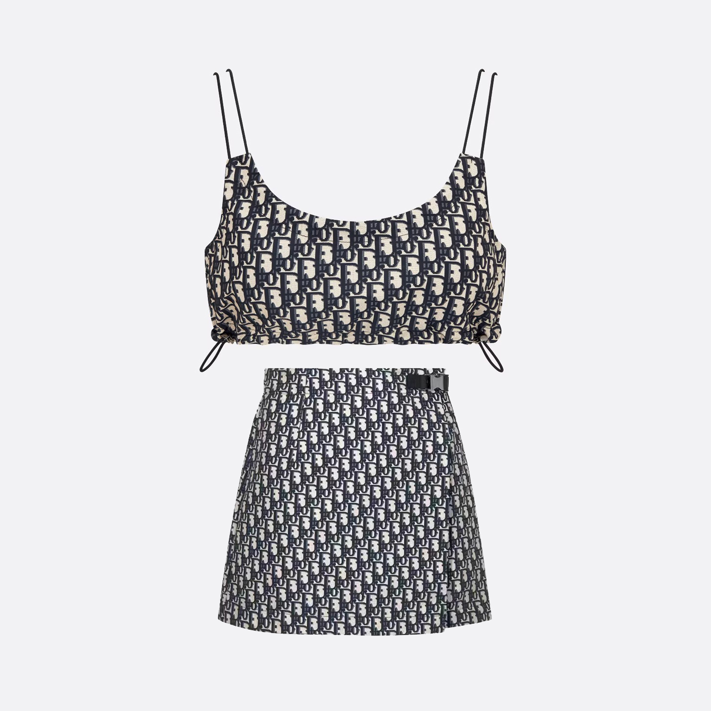 Dior NIGO Woman Drawstring Stretch Corset Waist Skirt Set #nigo21483