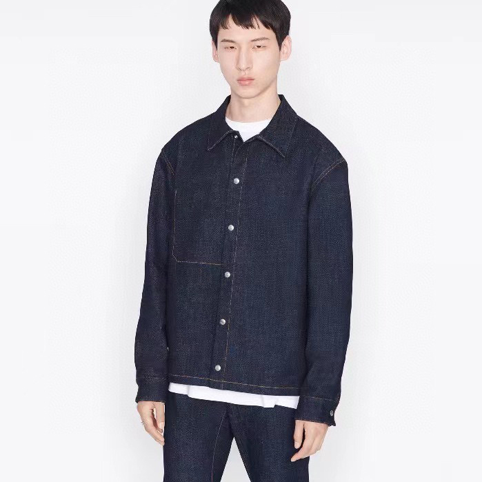 Dior NIGO Long Sleeve Thin Button Down Denim Jacket #nigo95124