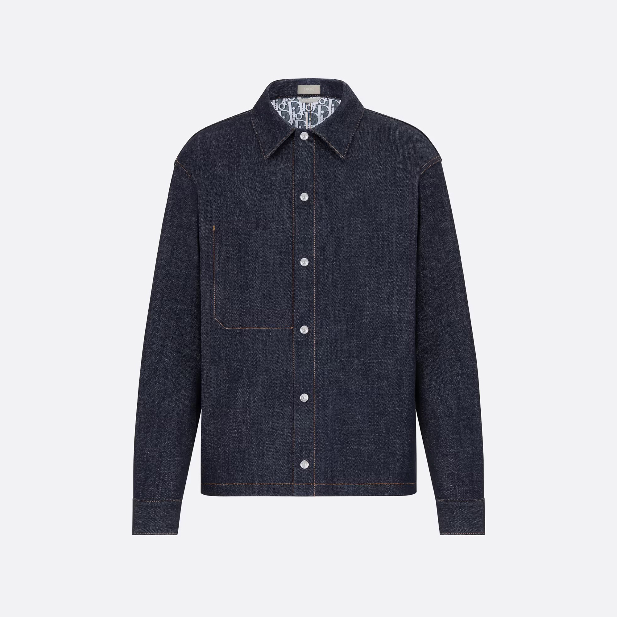 Dior NIGO Long Sleeve Thin Button Down Denim Jacket #nigo95124