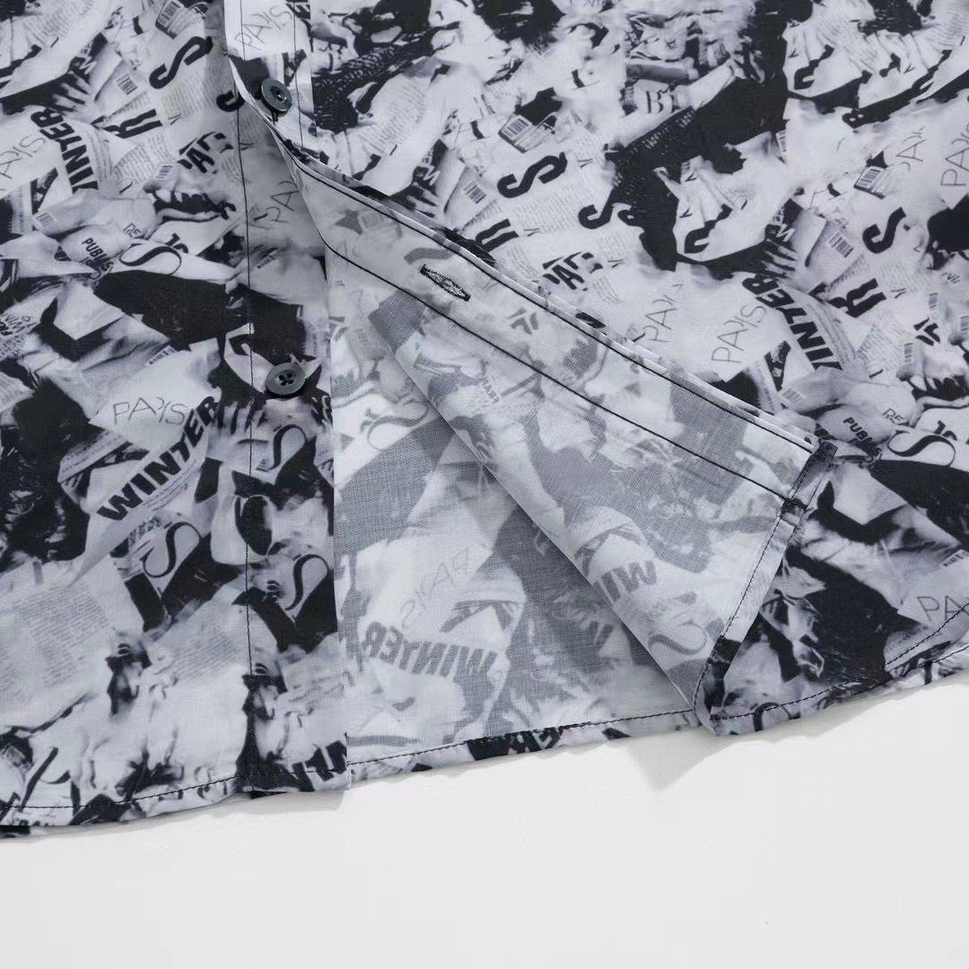 Balenciaga NIGO Man Summer Printed Short Sleeve Shirt Ngvp #nigo6175