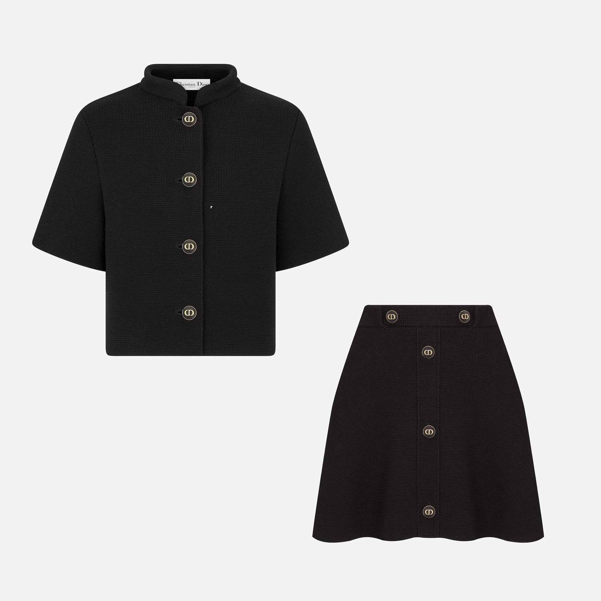 Dior NIGO Woman Buckle Up Short Sleeved Half Length Short Skirt Set #nigo21512