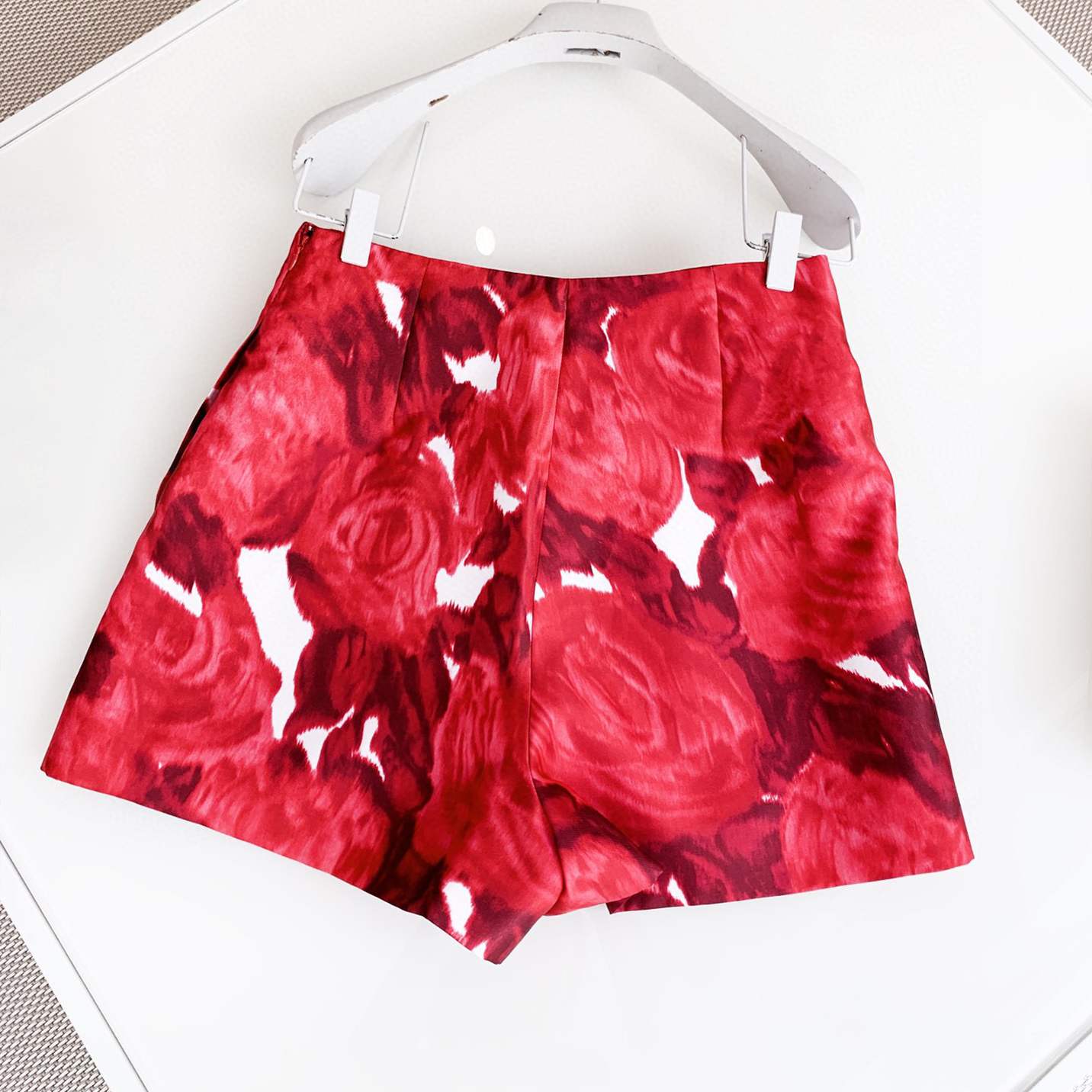 Valentino NIGO Woman Red Long Sleeve Floral Top Shorts Ngvp #nigo6285
