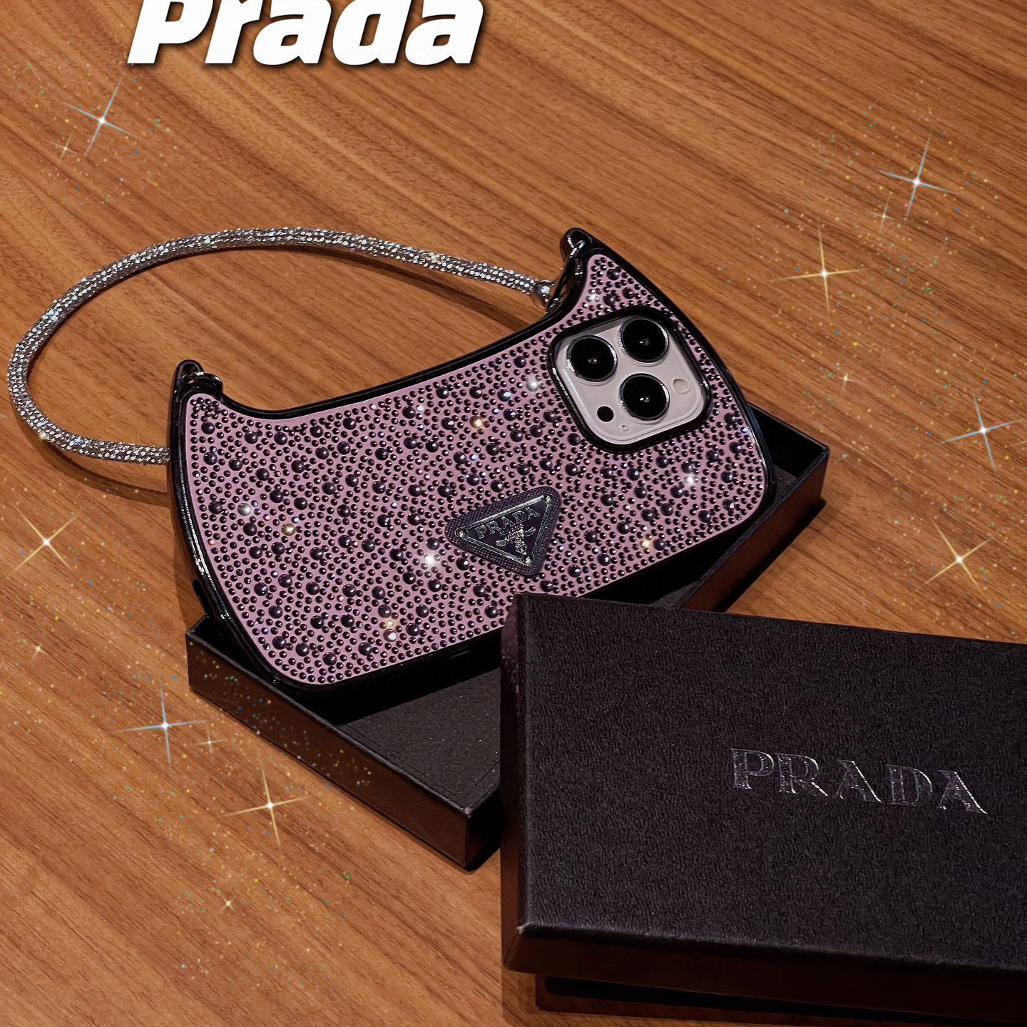 Prada NIGO Bright Diamond Handheld Style Phone Case Accessories #nigo21524