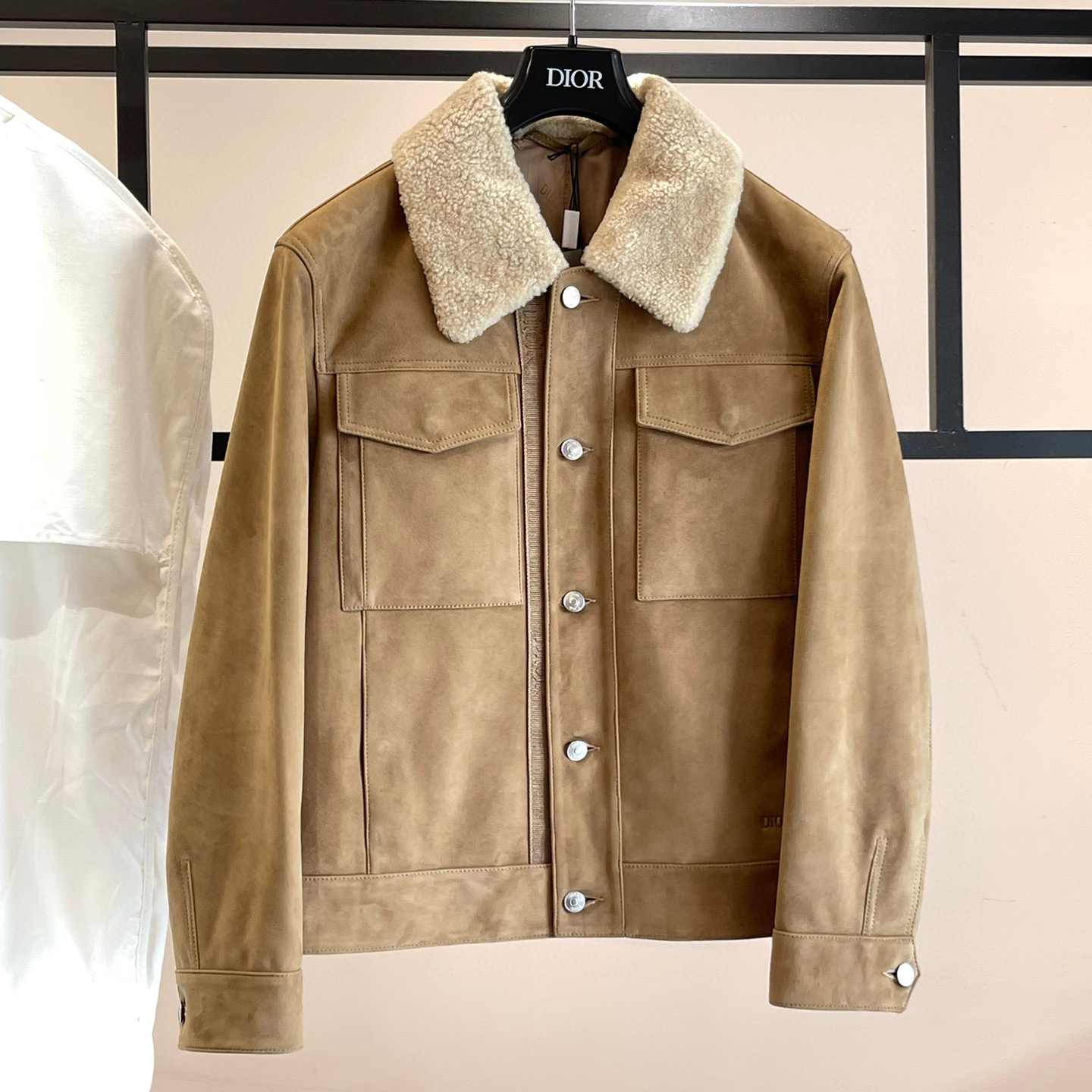 Dior NIGO Man Wool Lapel Suede Jacket Coat #nigo95144