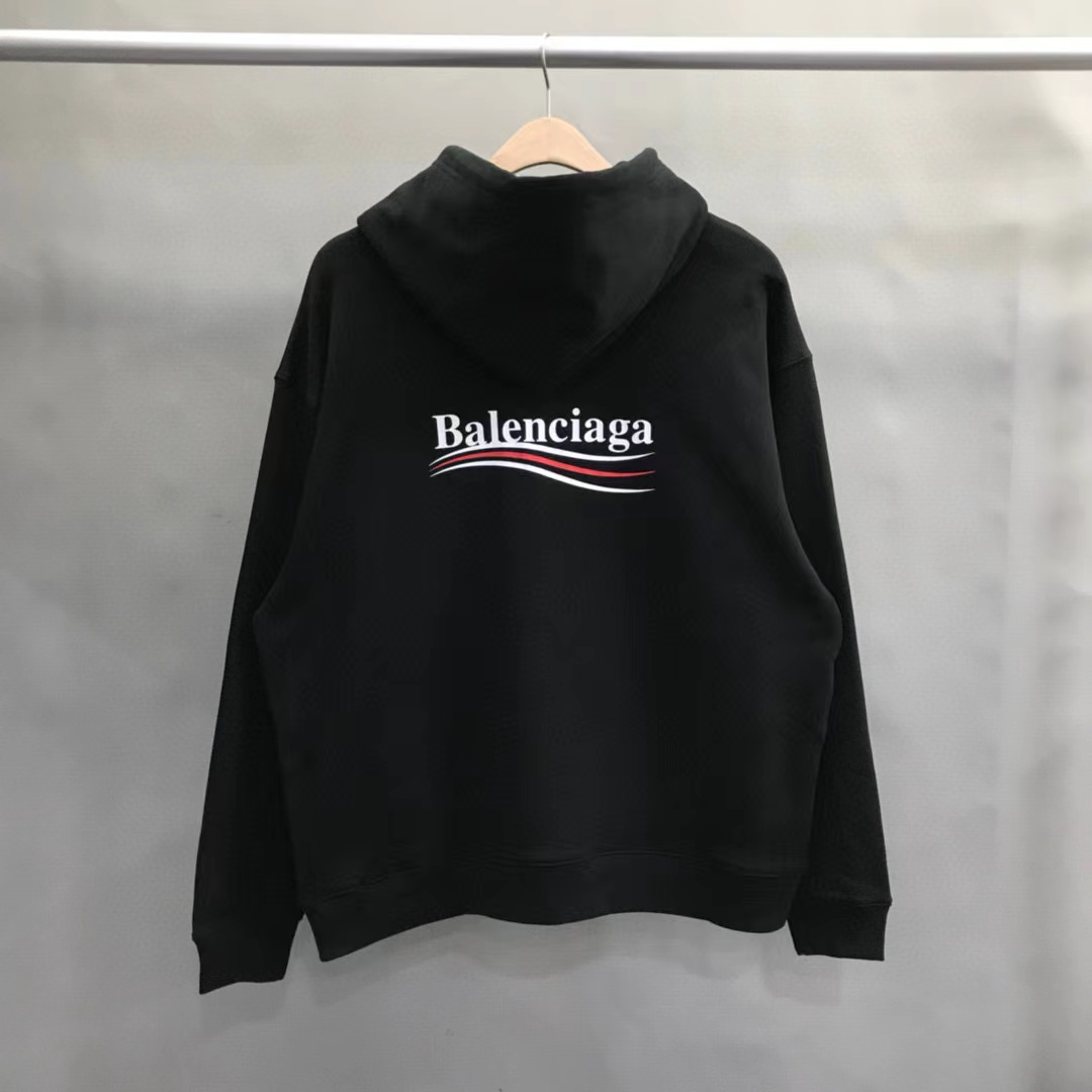 Balenciaga NIGO Man Zip Hooded Sweatshirt Black #nigo95147
