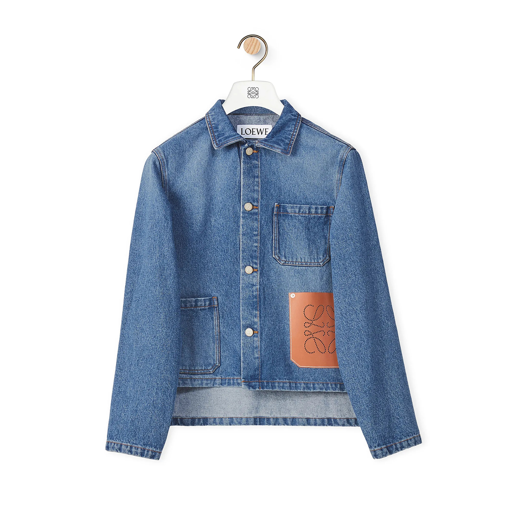 Loewe NIGO Woman Long Sleeved Denim Buttoned Shirt #nigo21546