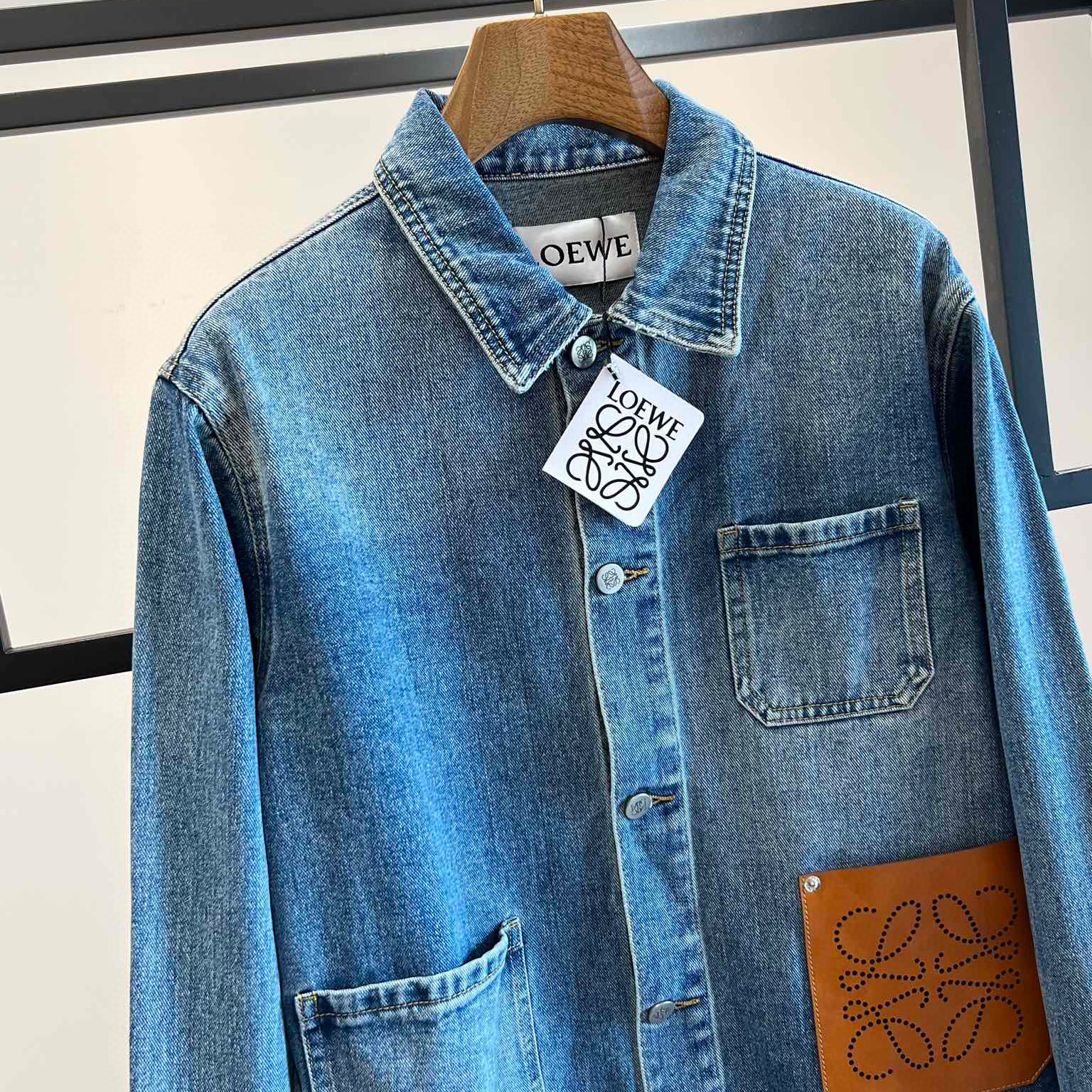 Loewe NIGO Woman Long Sleeved Denim Buttoned Shirt #nigo21546