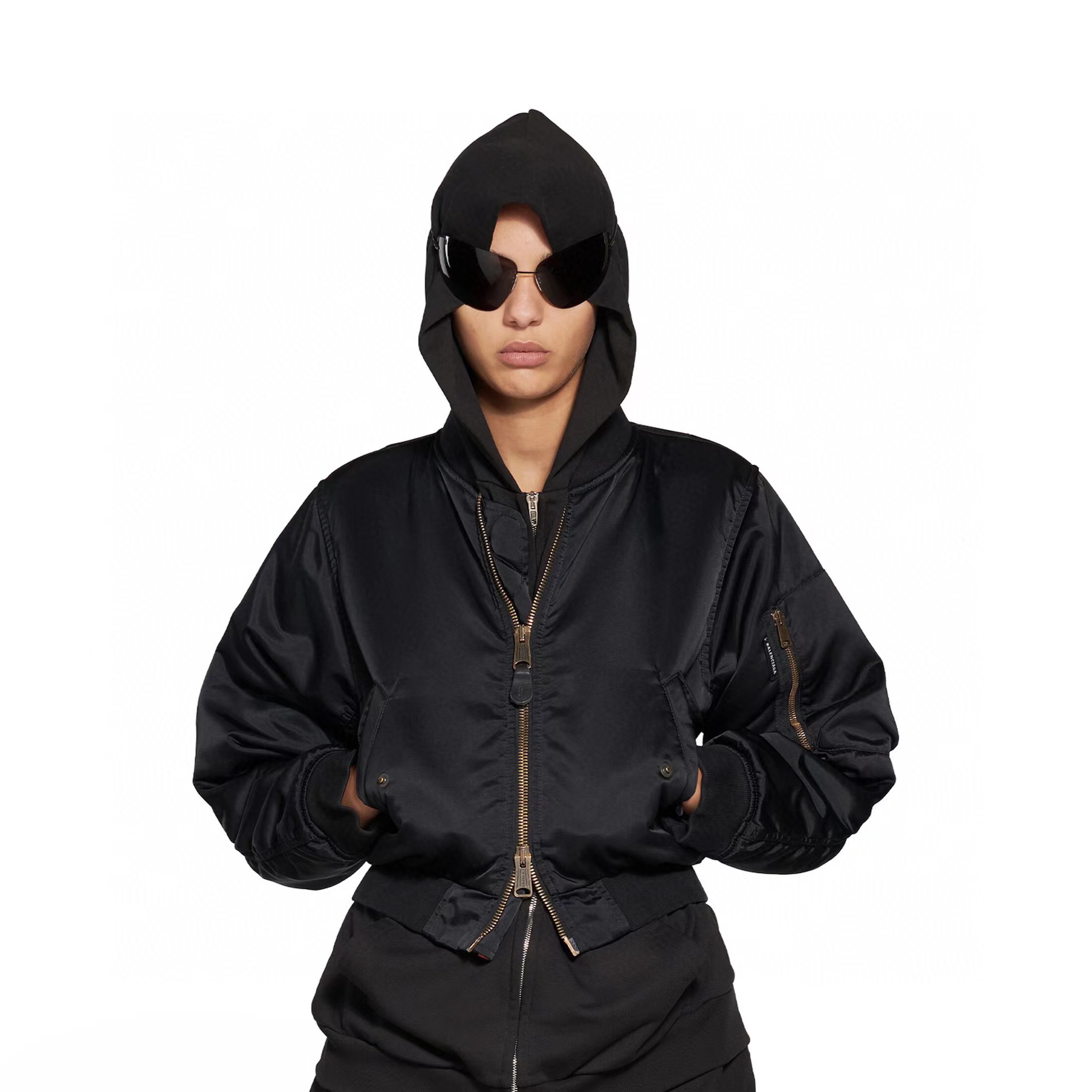 Balenciaga NIGO Woman Black Short Cotton Jacket Coat Ngvp #nigo6295