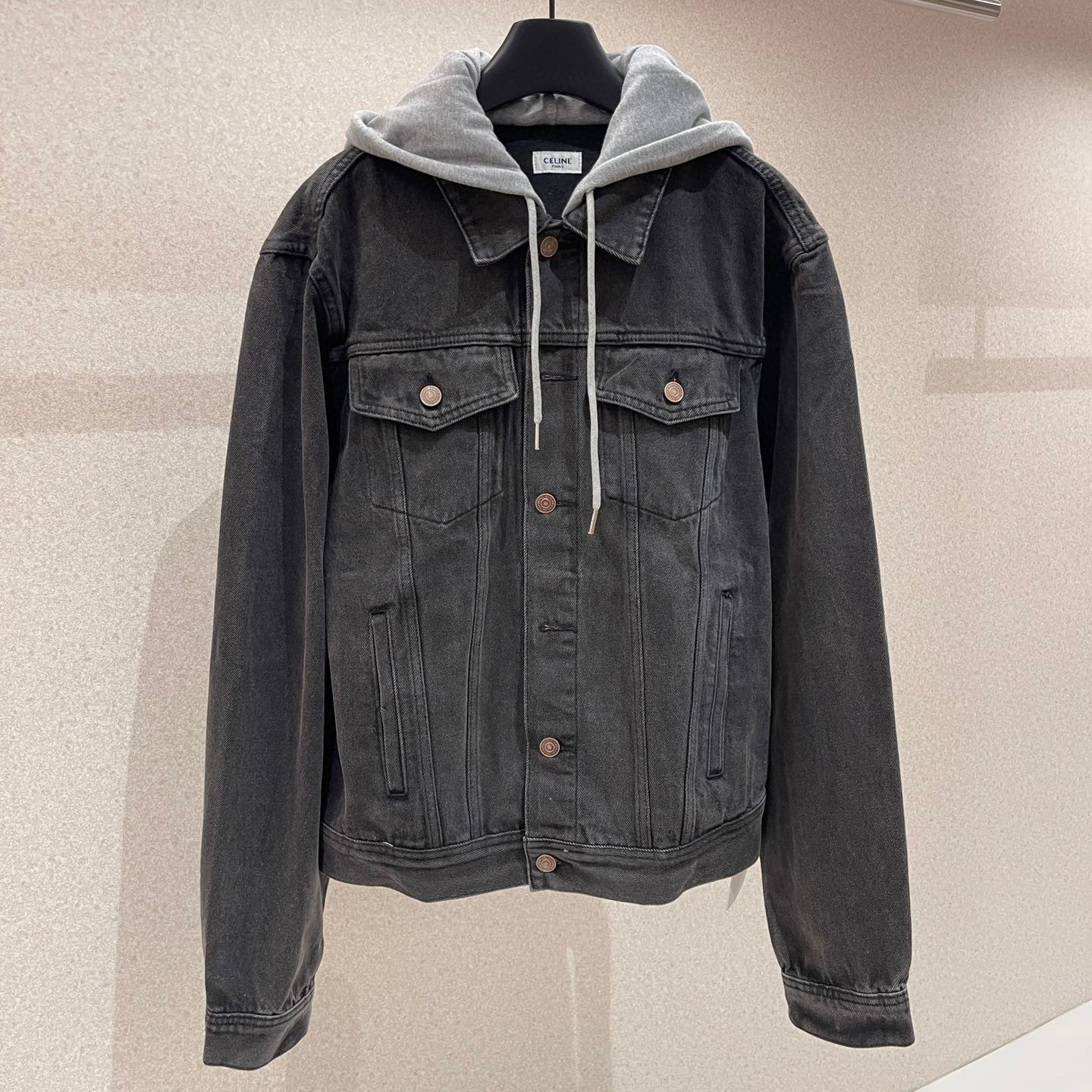 Celine NIGO Denim Hooded Jacket Black #nigo95173