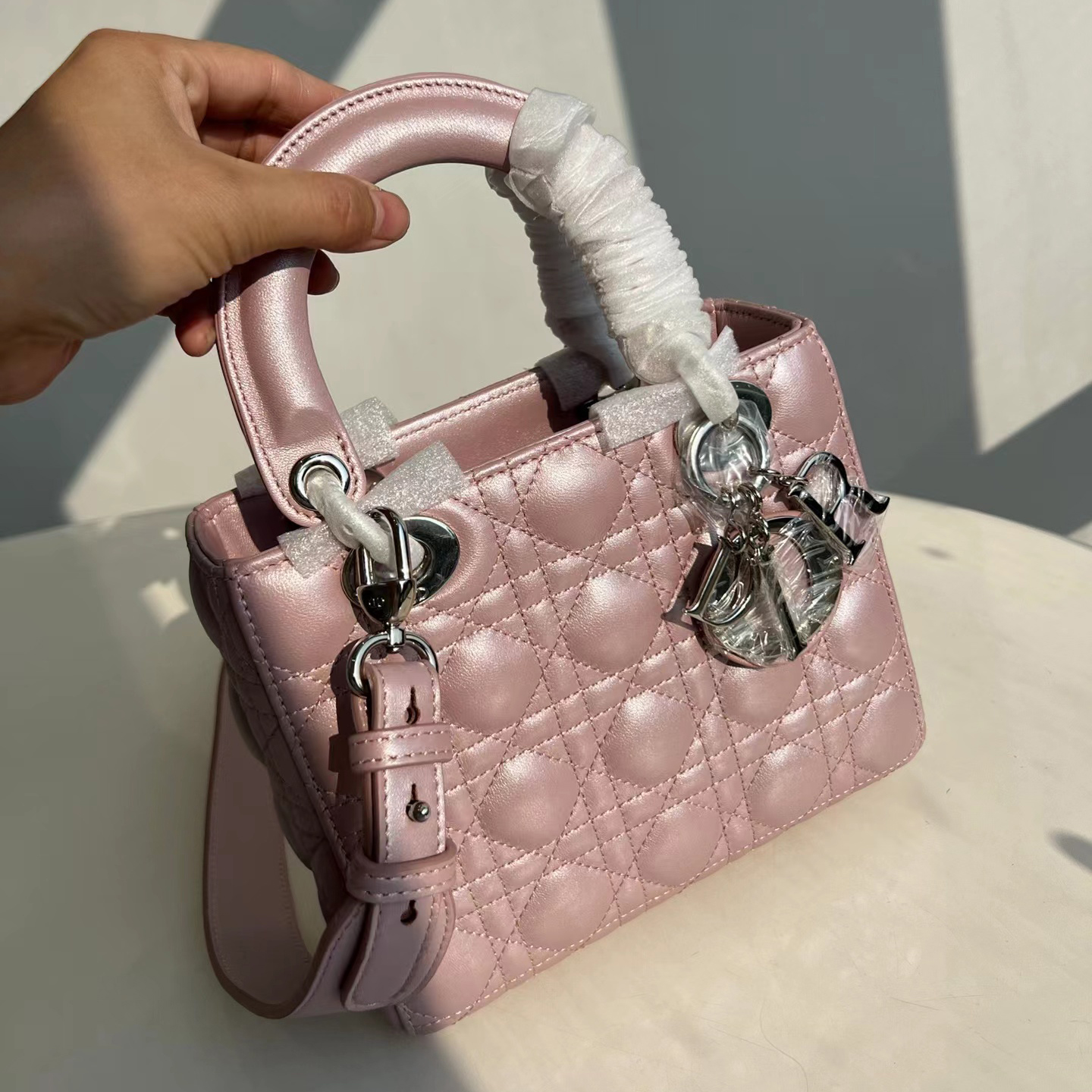 Dior Fashion Handbag Metal Pendant Shoulder Tote Bag Leather Bag #nigo51855