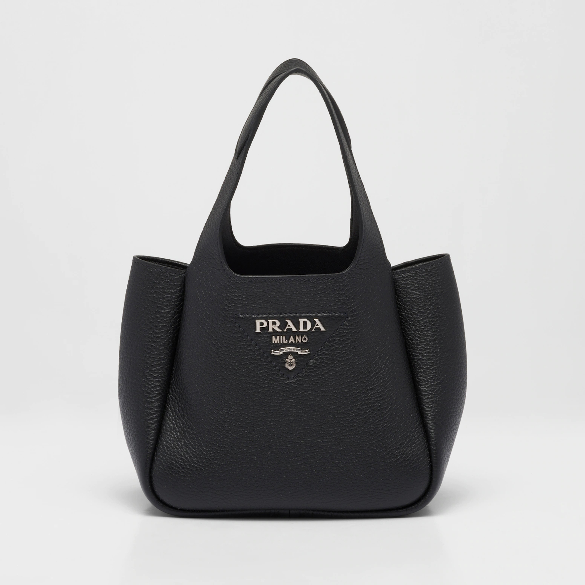 PRADA Litchi Grain Leather Tote Vegetable Basket Tote Bag #nigo55115