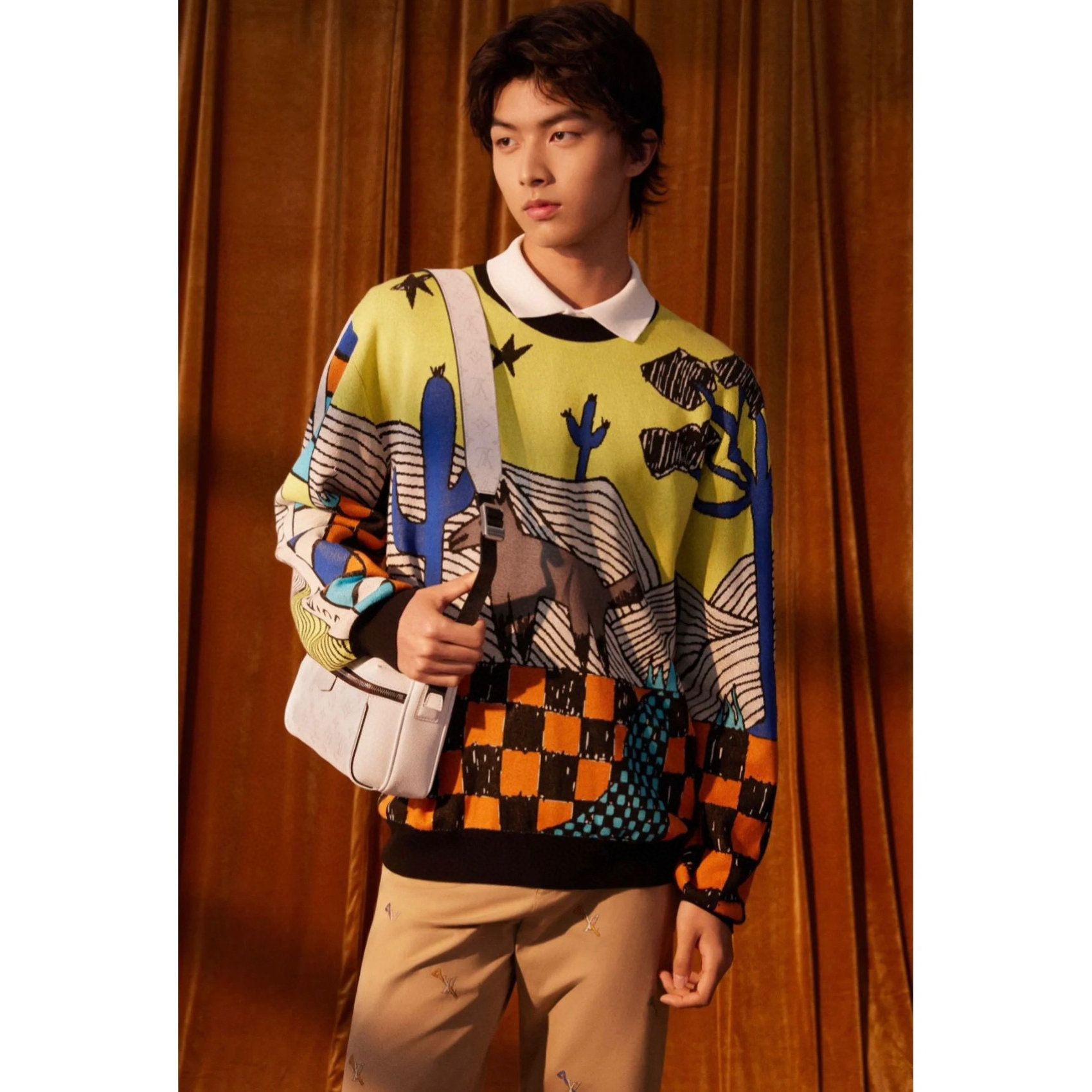 Louis Vuitton NIGO Cartoon Pattern Knitted Sweater #nigo95164