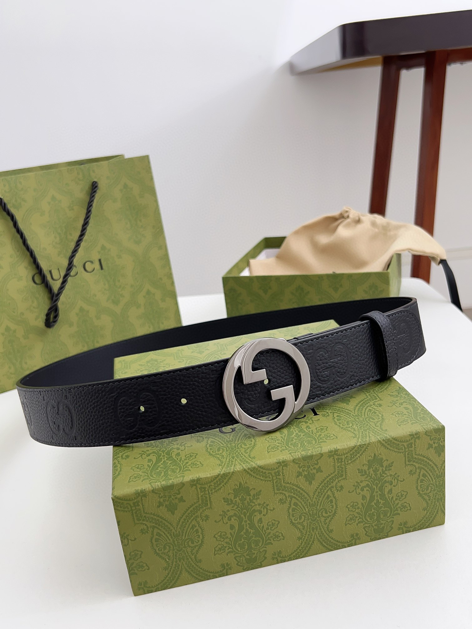 GUCCI 3.8cm Leather Belt #nigo29163