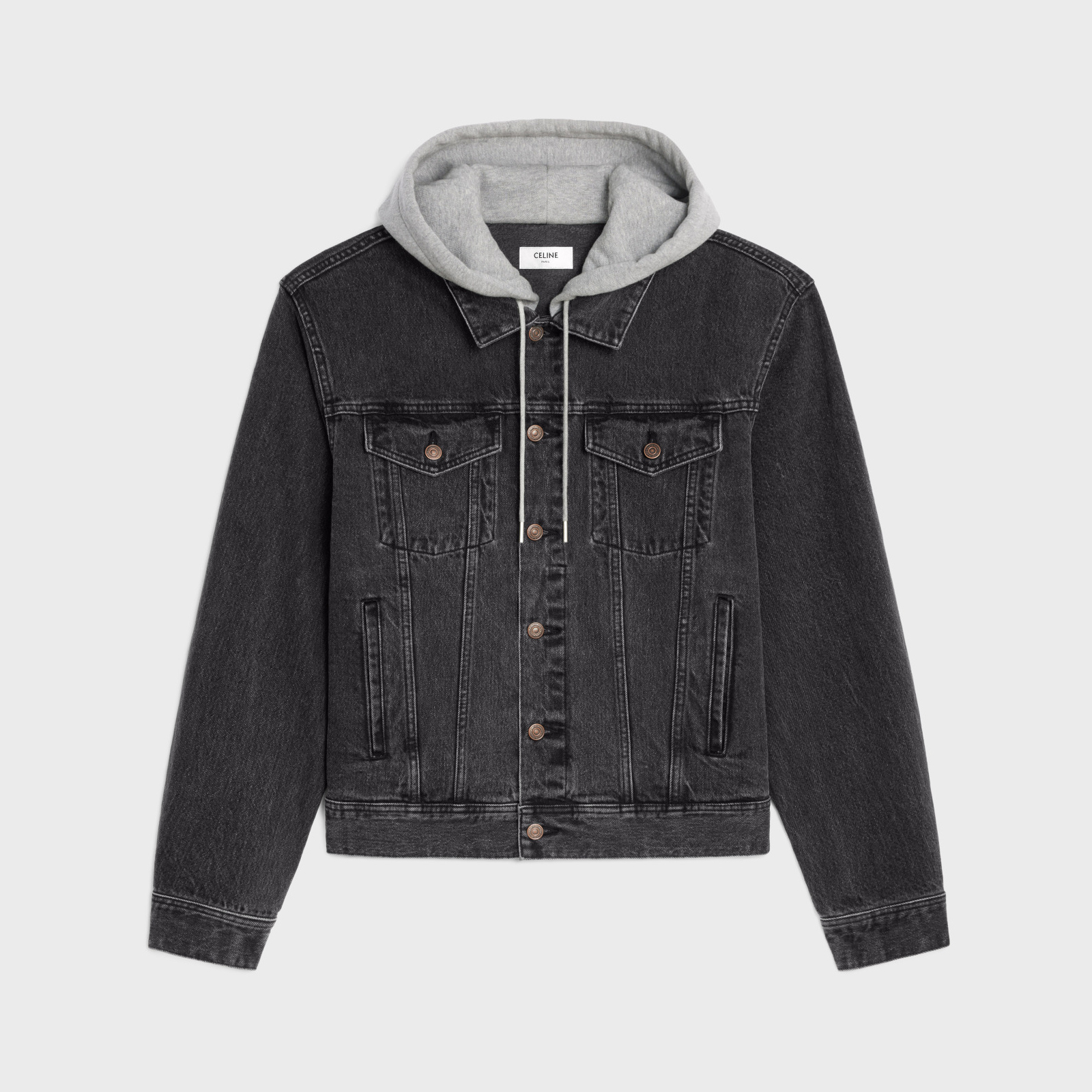 Celine NIGO Denim Hooded Jacket Black #nigo95173