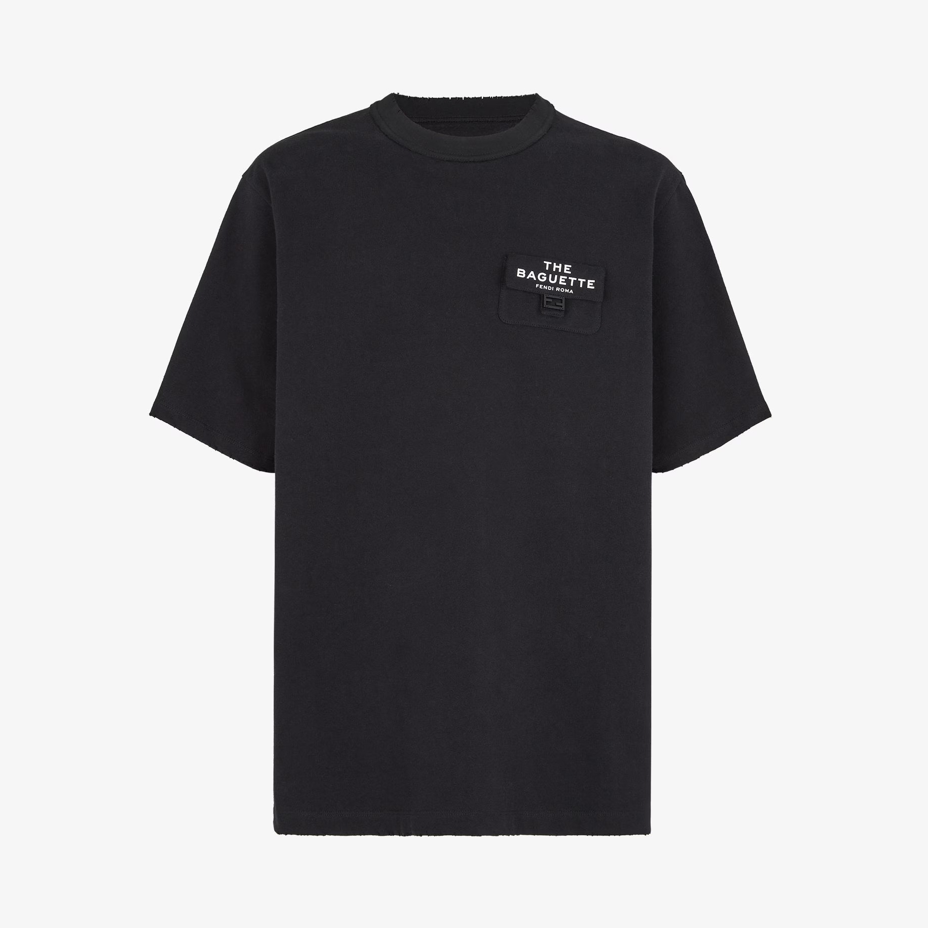 Fendi NIGO Black Chest Flap Pocket Short Sleeve T-shirt #nigo94683