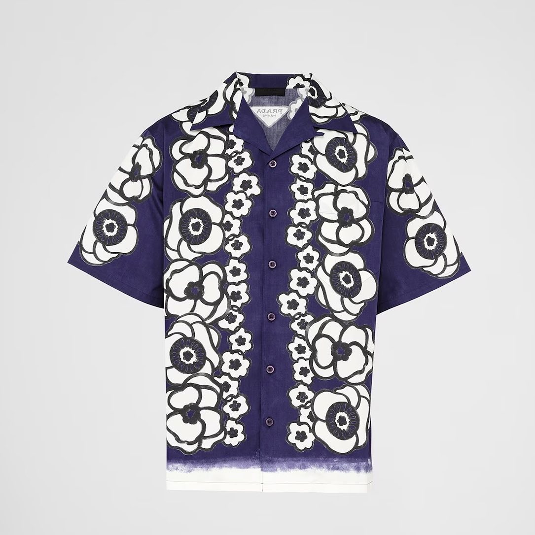 PRADA NIGO Floral Short Sleeve Summer Shirt Ngvp #nigo6335