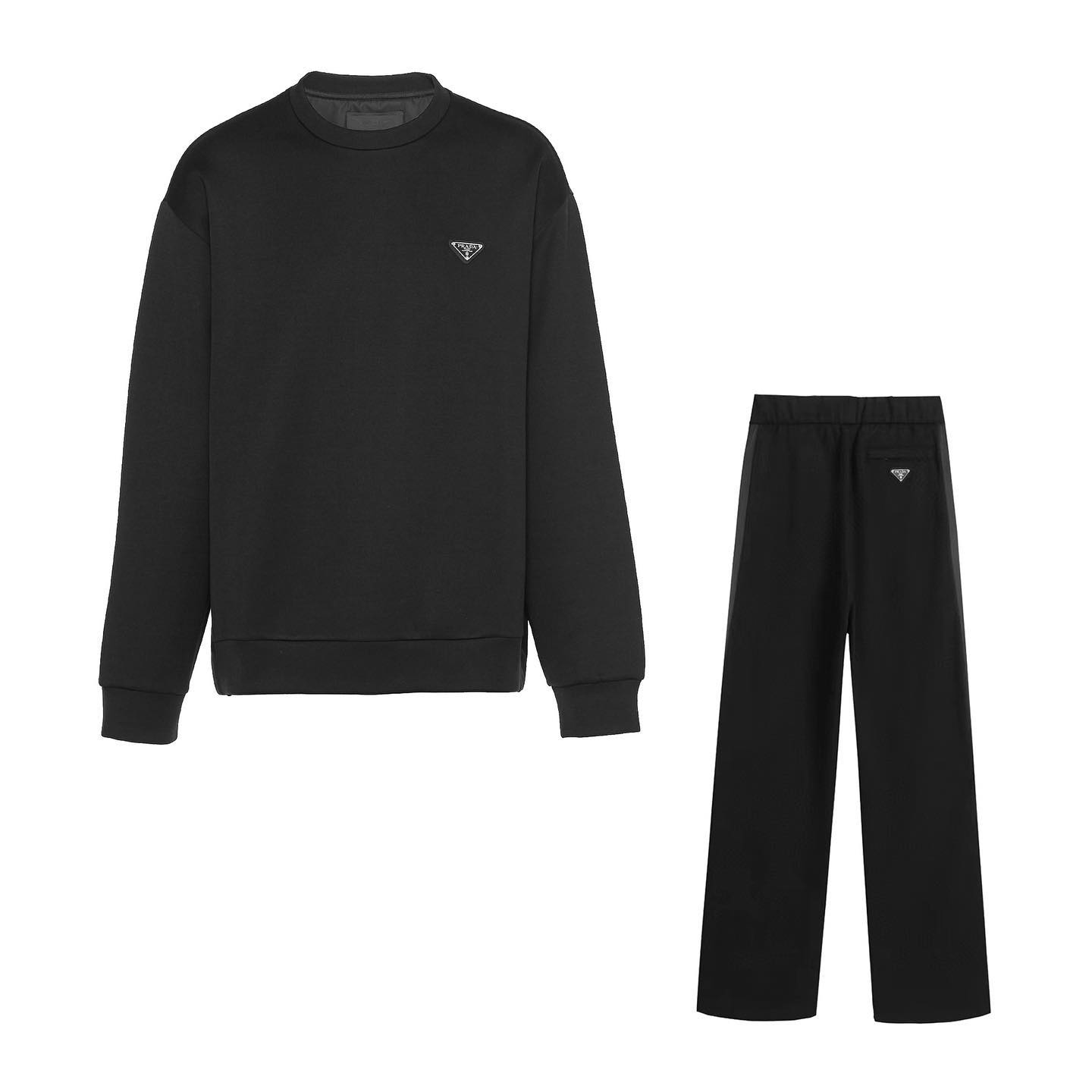 PRADA Nylon Splicing Sweater Trousers Pants Suit #nigo8473
