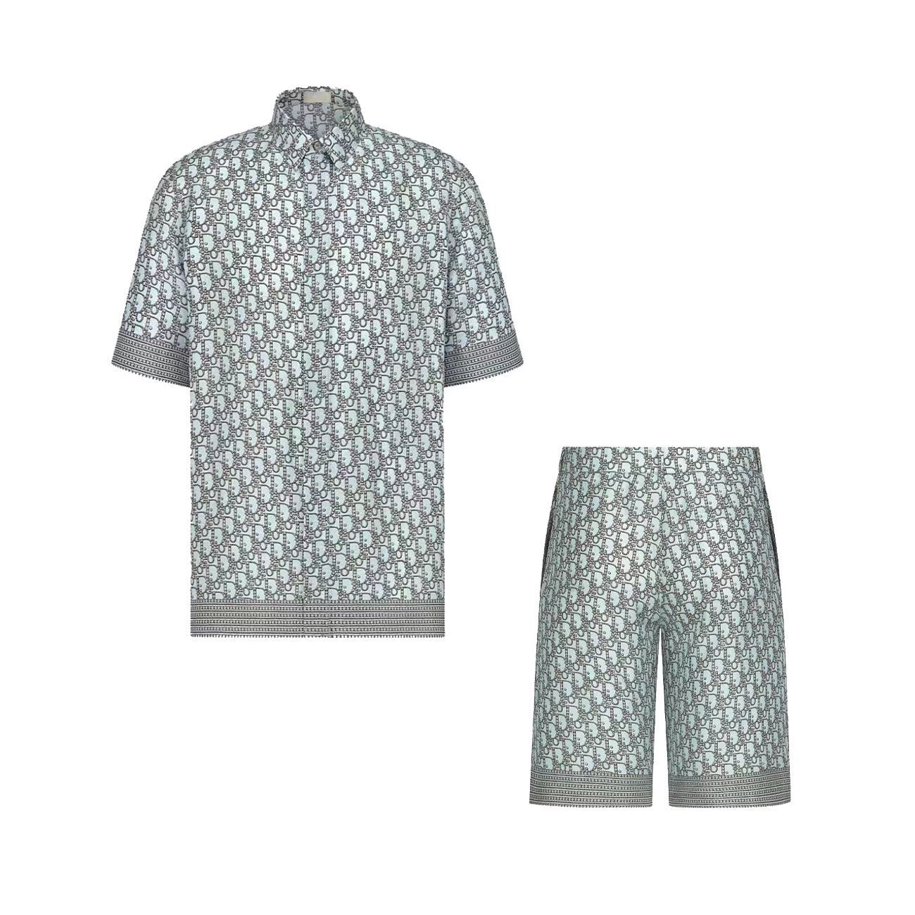 Dior NIGO Short Sleeve Shirt Shorts Suit Set #nigo5941