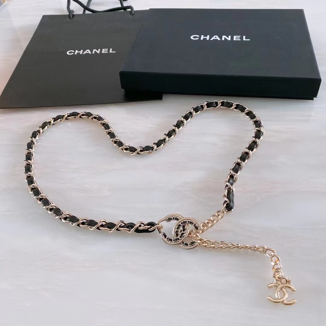 Chanel NIGO Leather Alloy Women'sWaist Chain Accessories Jewelry #nigo89676
