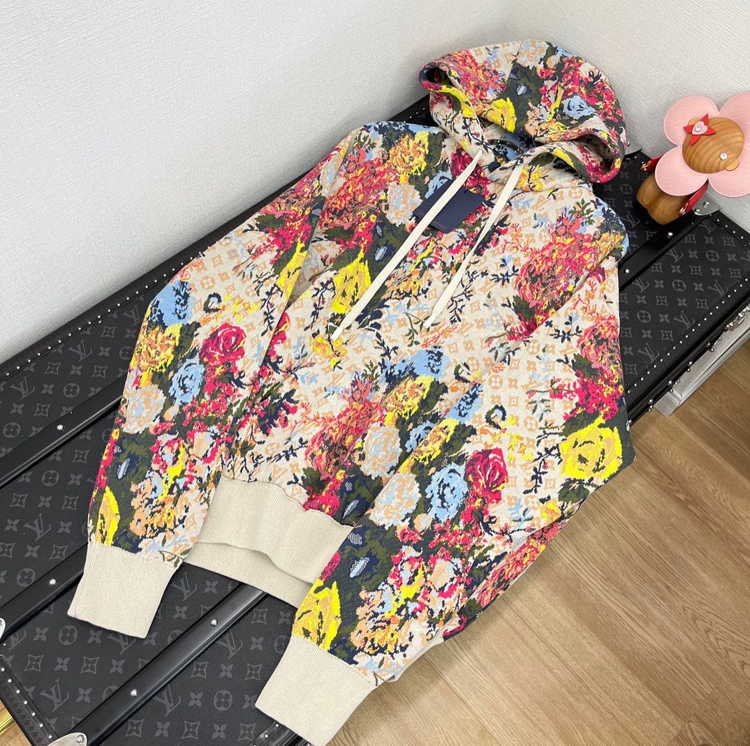 Louis Vuitton Floral Jacquard Hooded Sweatshirt #nigo7171