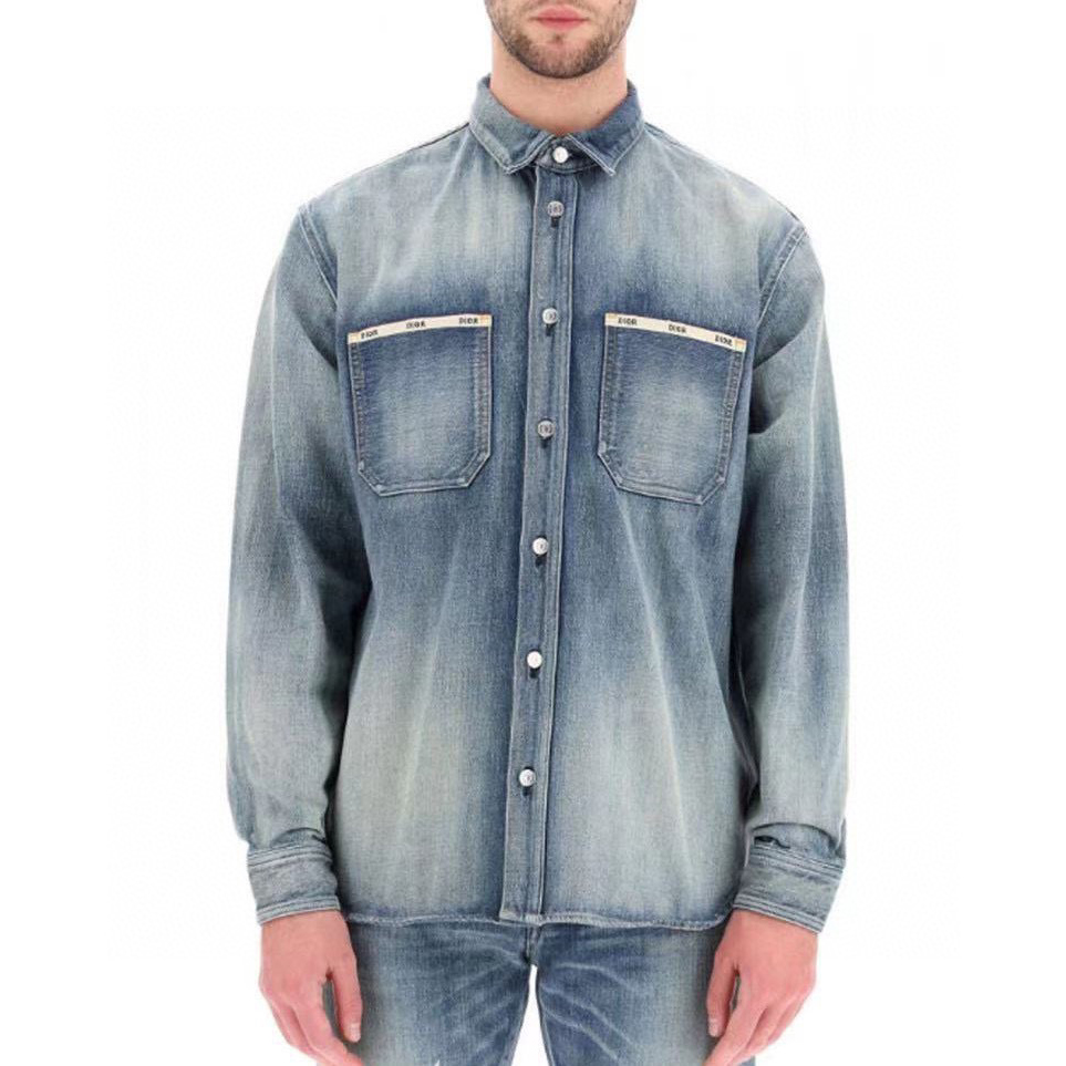 Dior NIGO Lapel Jeans Jacket Blue #nigo95171