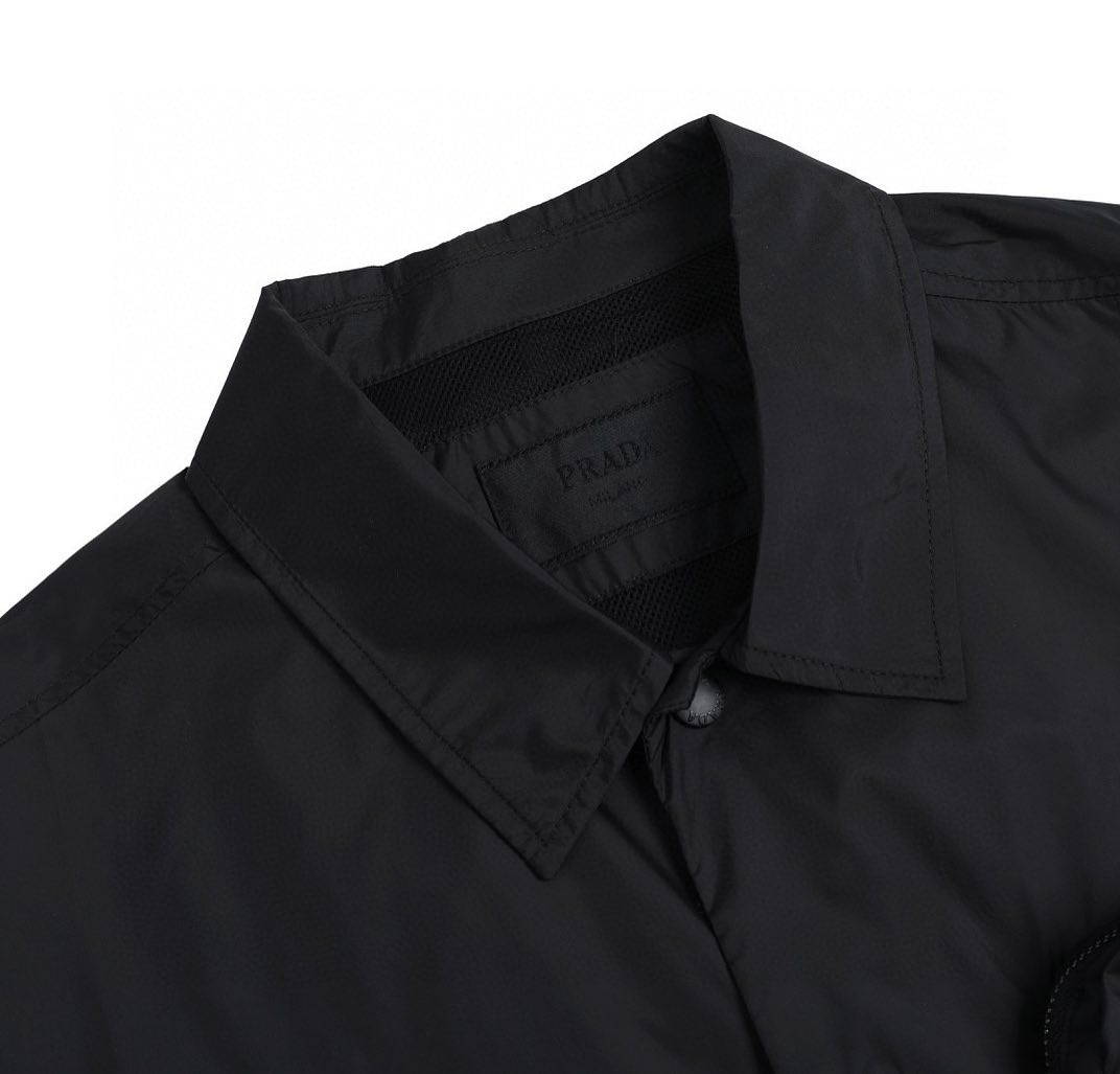 PRADA NIGO Nylon Short Sleeved Large Pocket Short Sleeved Buttoned shirt T-Shirt #nigo94482