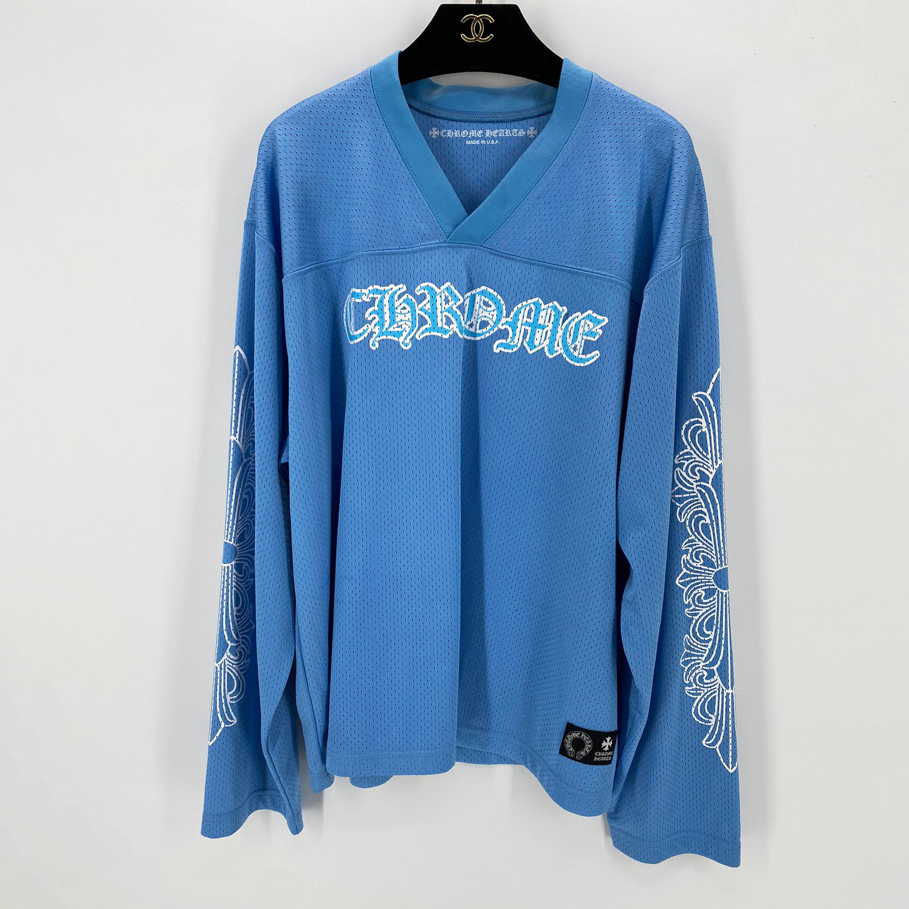 Chrome Hearts NIGO Man Mesh Long Sleeve T-Shirt Lace-Up Athletic Shorts Set Suit #nigo96114