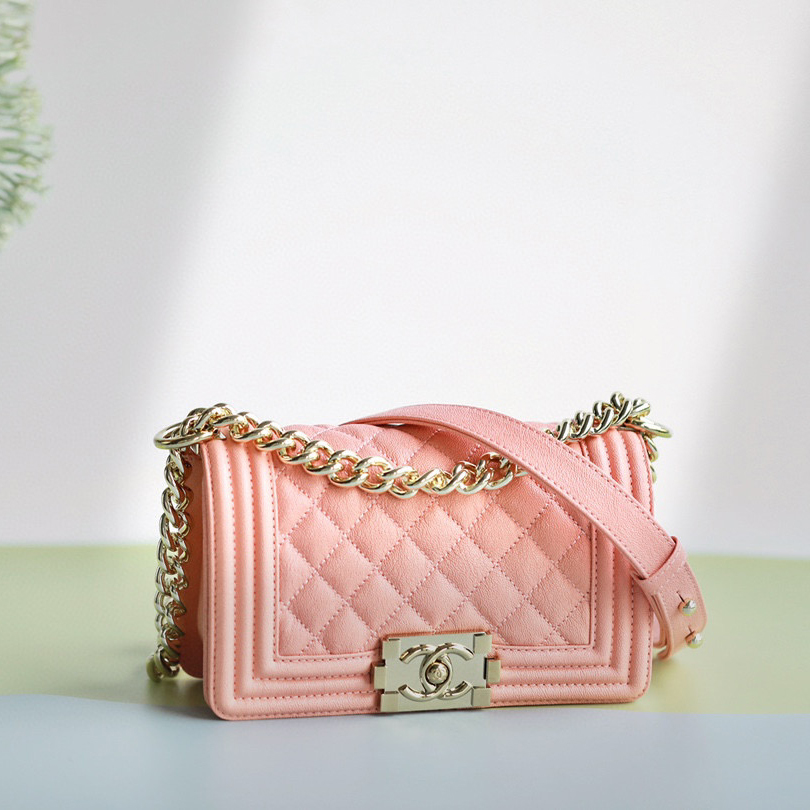 Chanel NIGO Leather Pink Chain Bag #nigo21565
