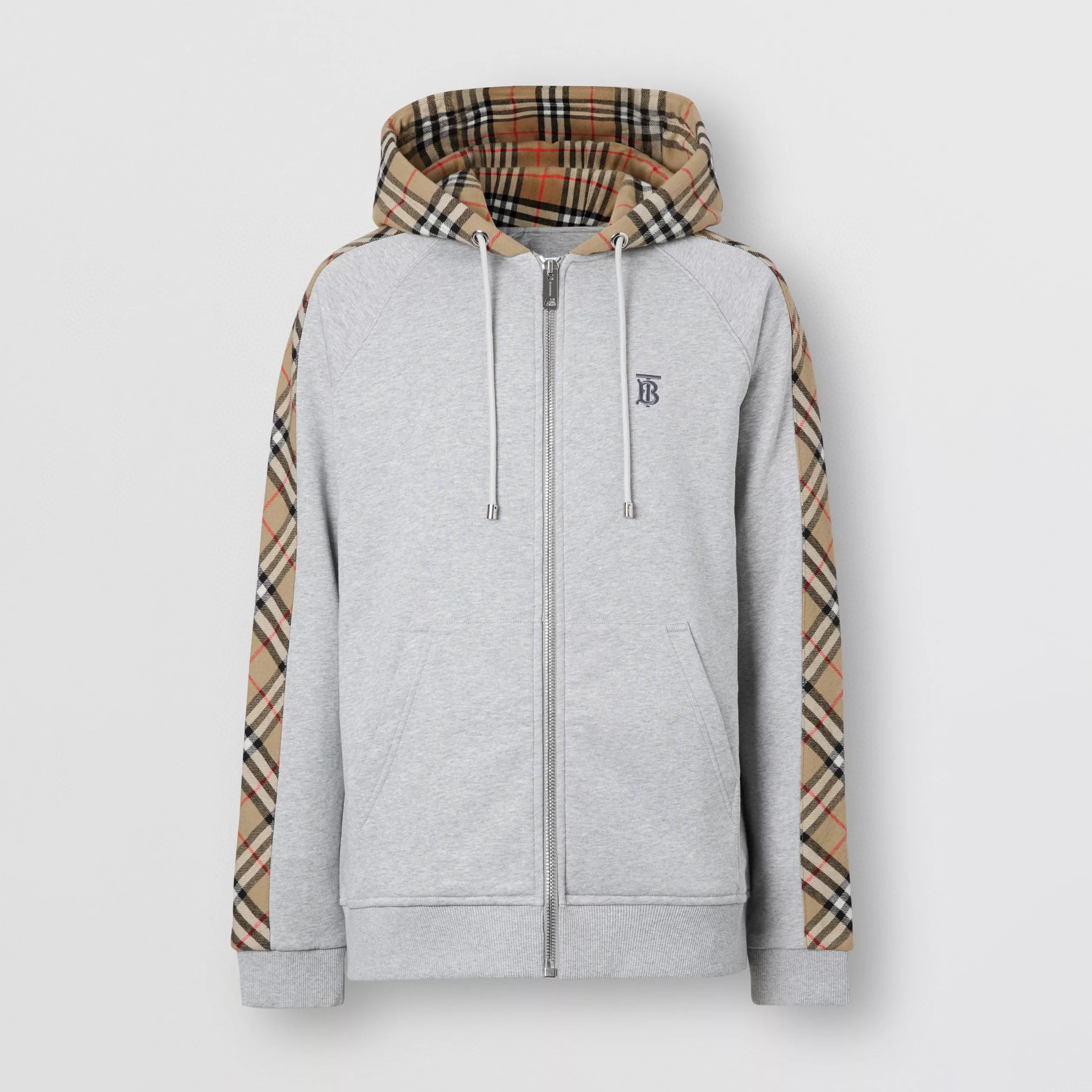Burberry NIGO Man Zip Sport Hooded Sweatshirt Grey #nigo96112