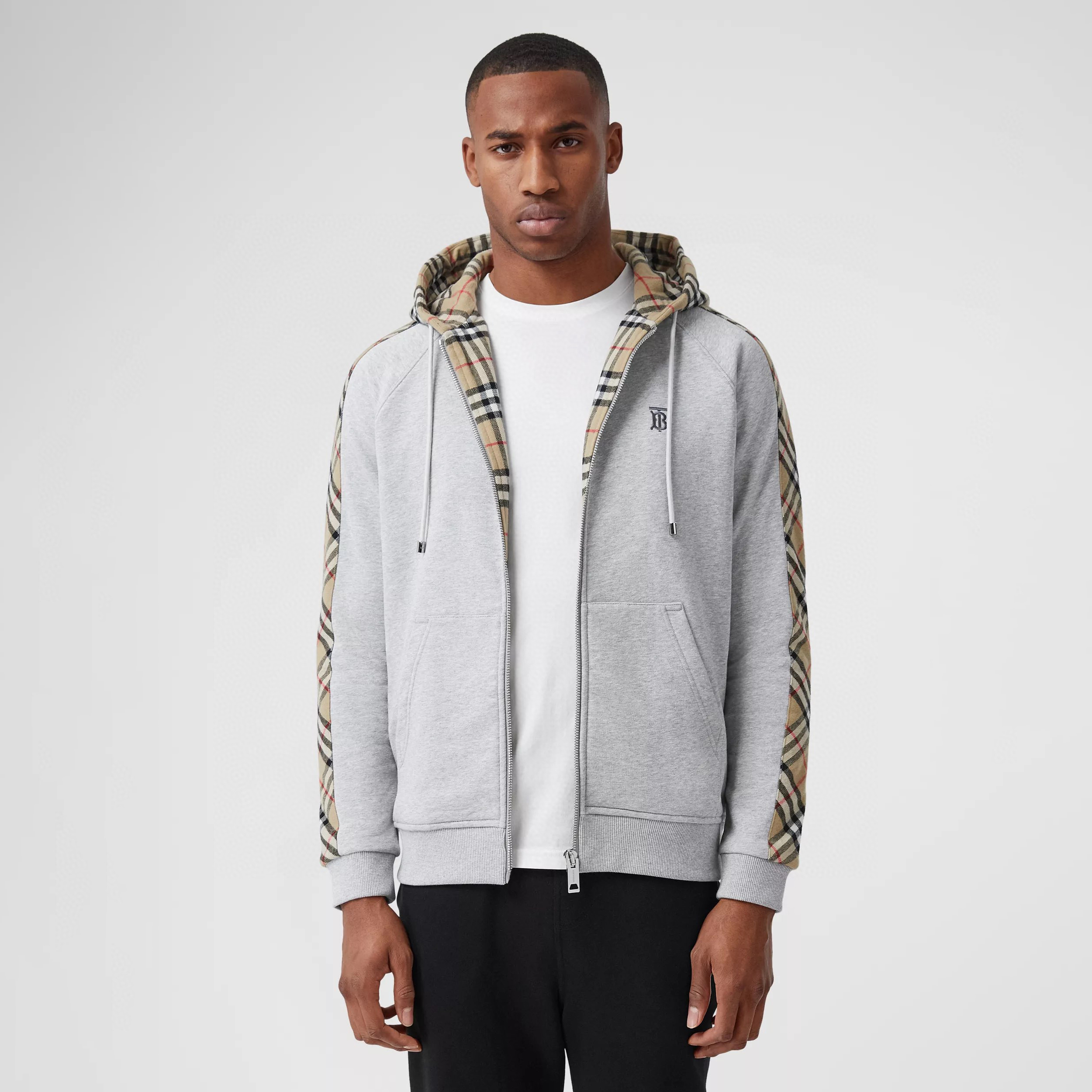 Burberry NIGO Man Zip Sport Hooded Sweatshirt Grey #nigo96112