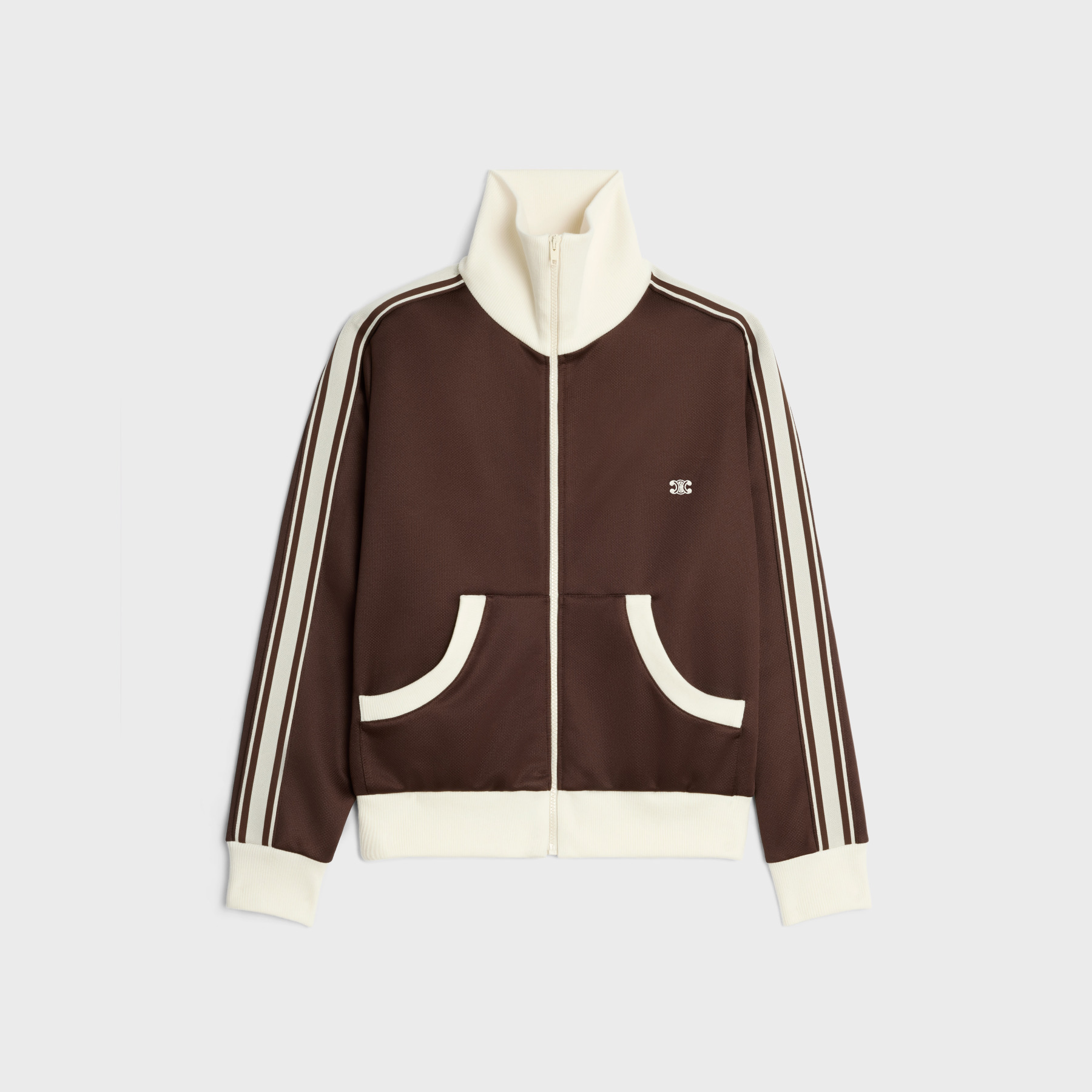 Celine NIGO Coffee Colored Long Sleeved Sports Casual Jacket #nigo21633