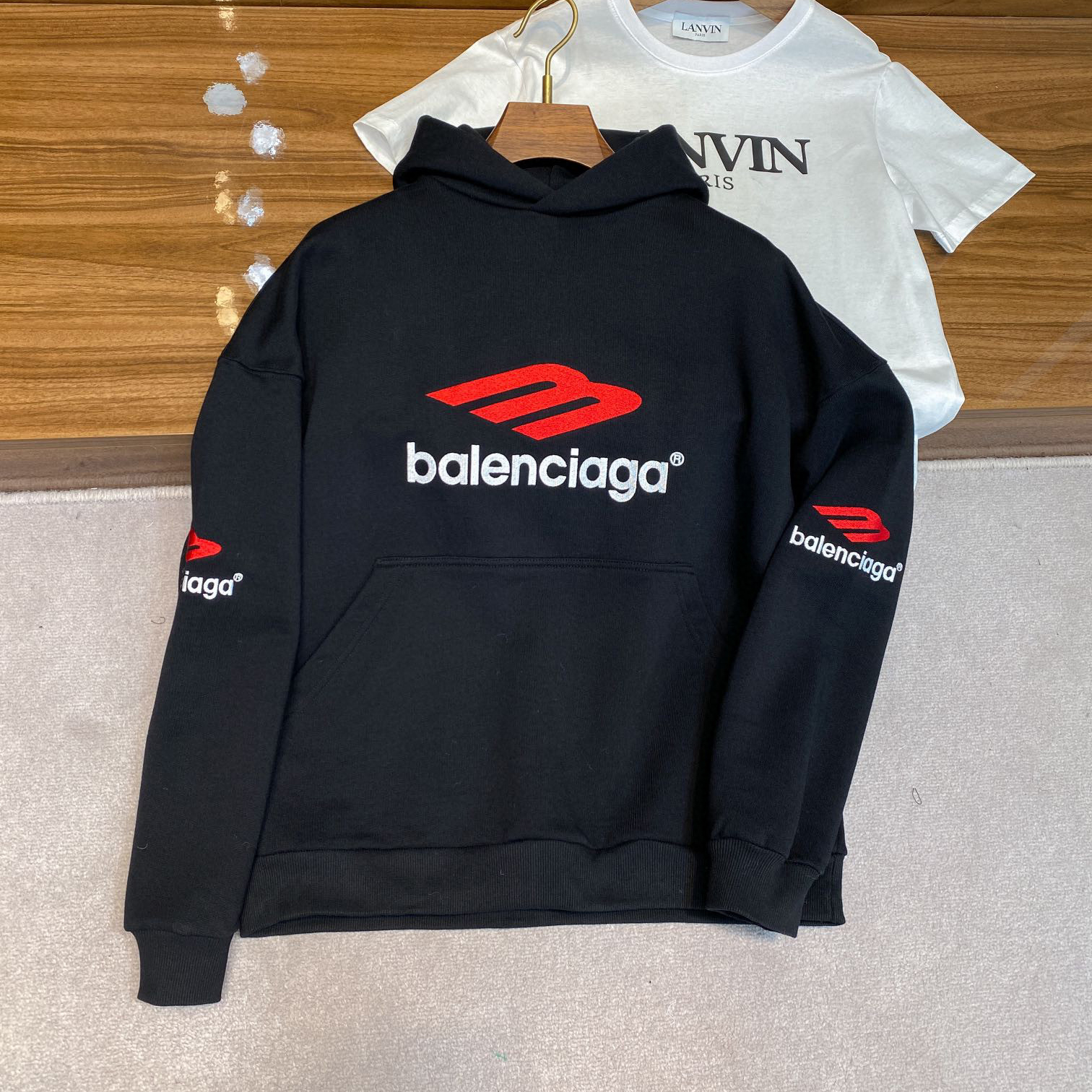 Balenciaga NIGO Knitted Cotton Hooded Sweatshirt Black #nigo95156