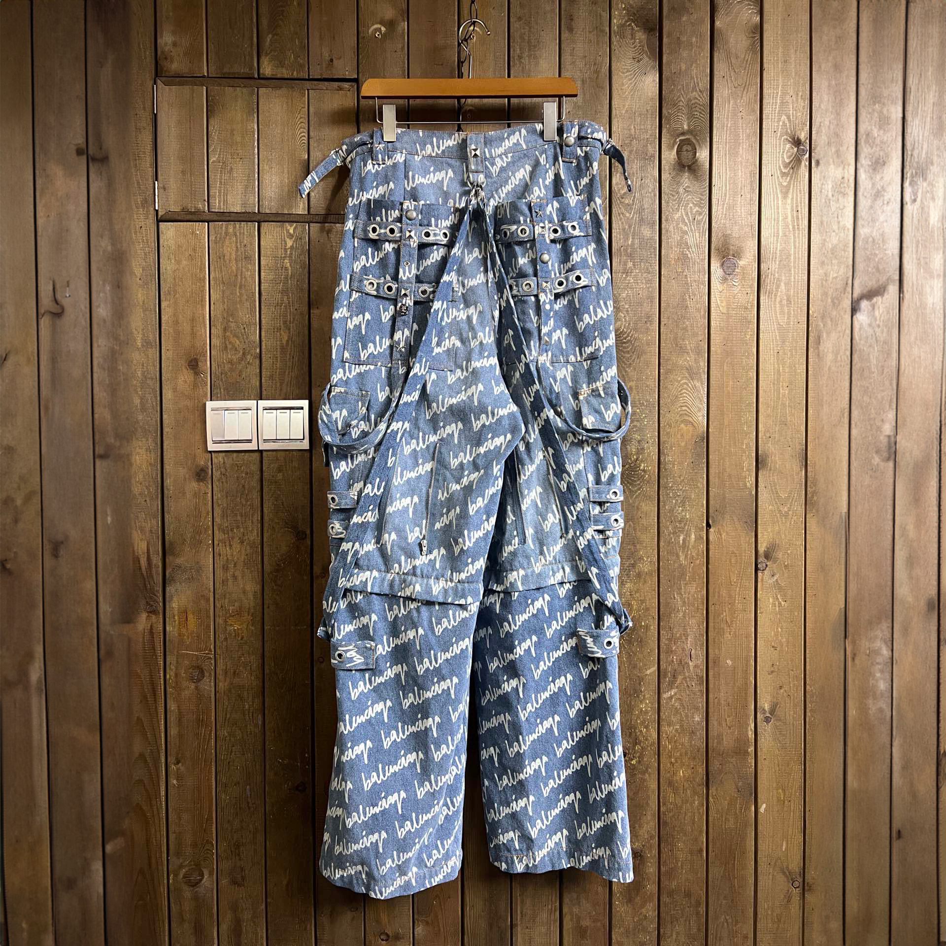 Balenciaga NIGO Man Separable Letter Jeans Trousers pants  #nigo96123