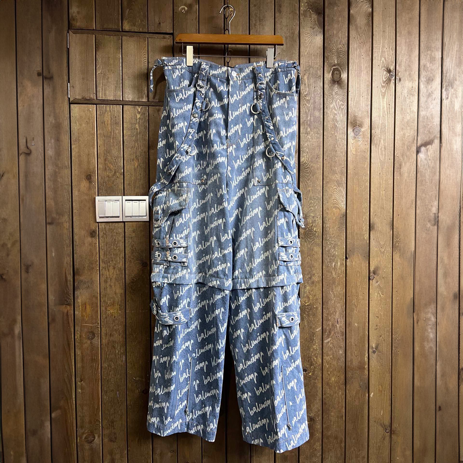 Balenciaga NIGO Man Separable Letter Jeans Trousers pants  #nigo96123