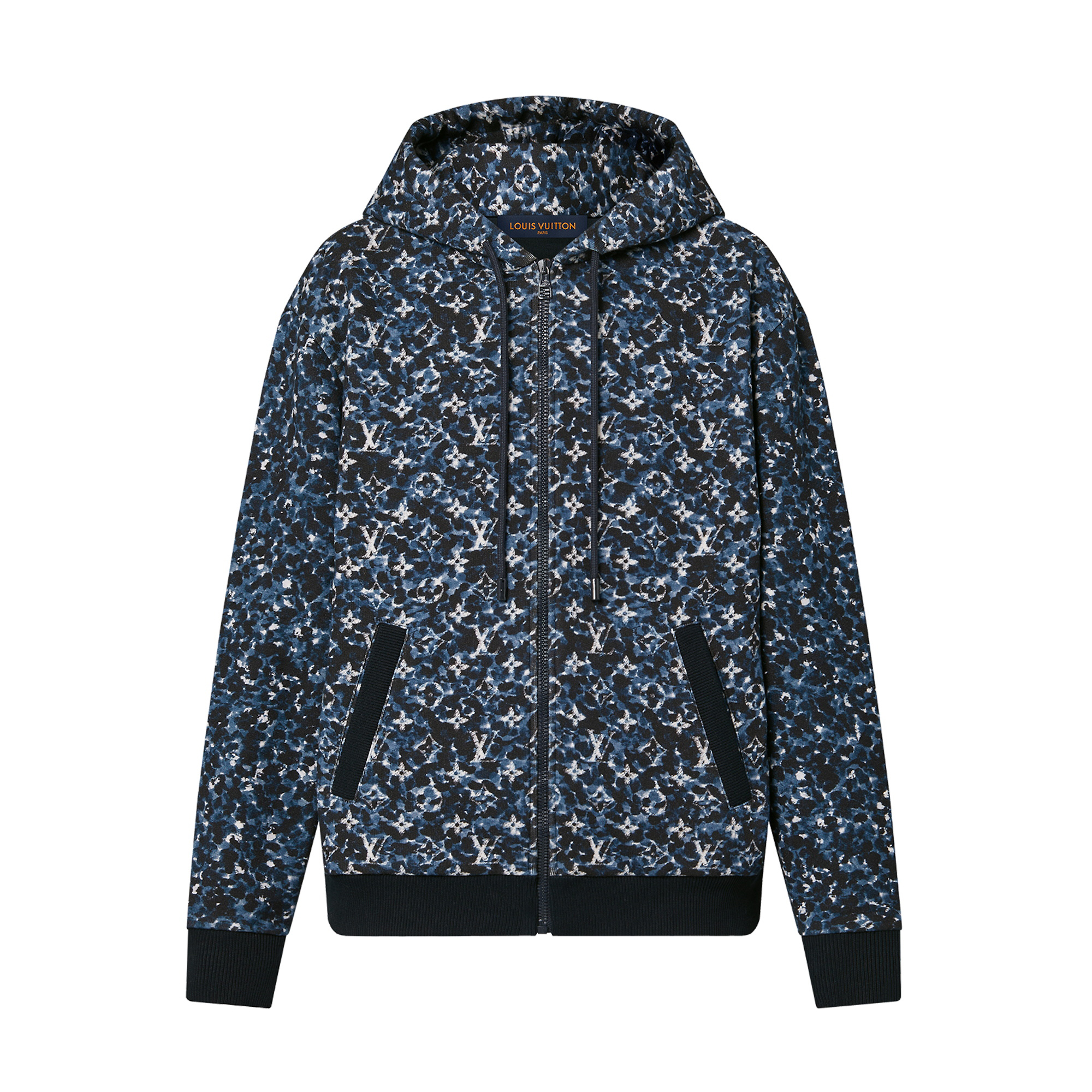 Louis Vuitton NIGO Man Camouflage Hooded Sweatshirt Blue #nigo96116