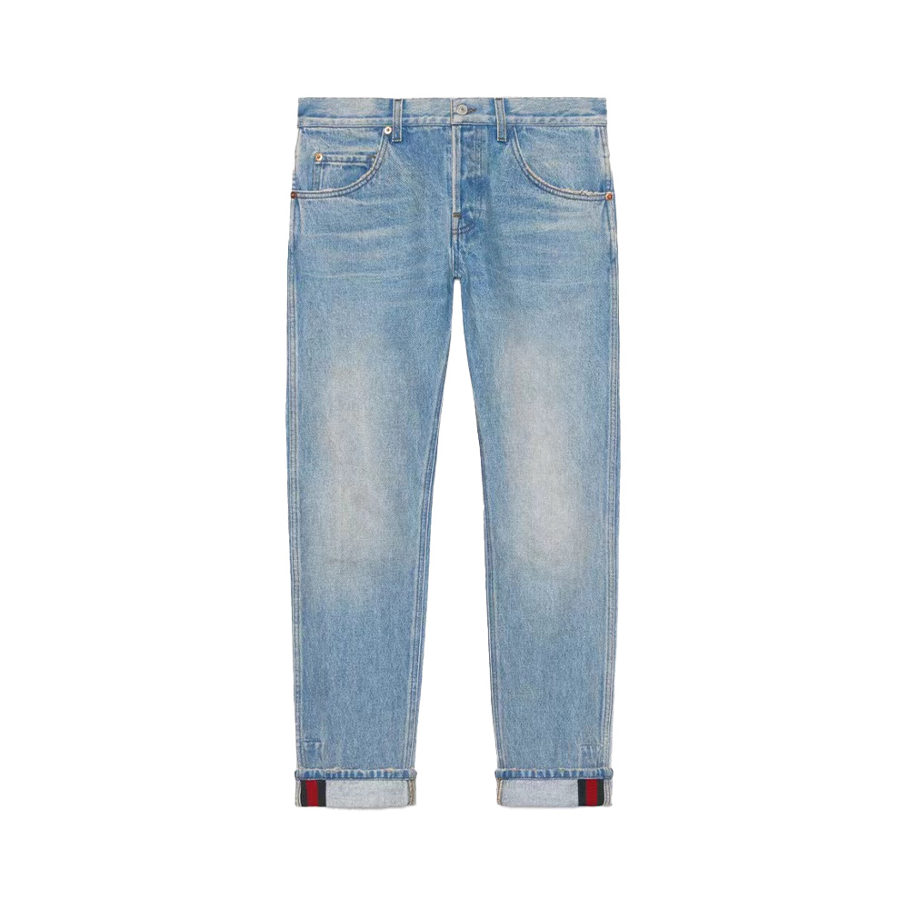 Gucci NIGO Blue Denim Trousers Jeans Pants #nigo96127