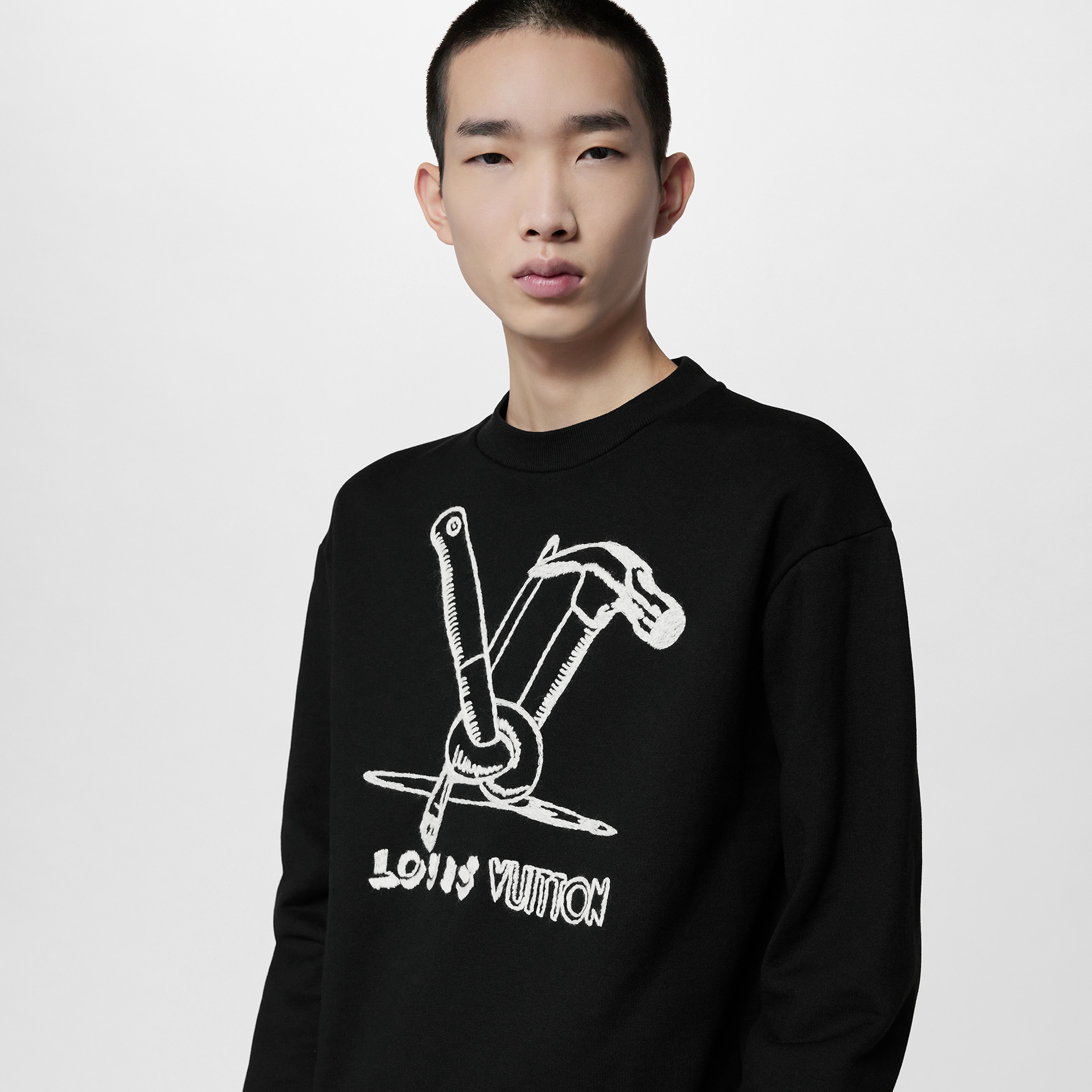 Louis Vuitton NIGO Man Knitted Crew Neck Pullover Sweater #nigo96125