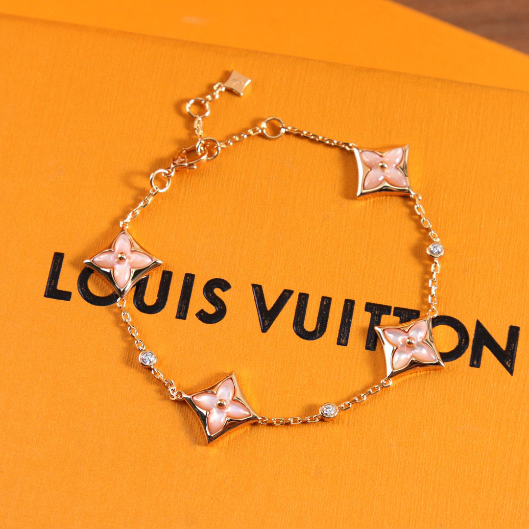 Louis Vuitton NIGO Floral Fine Chain Fashion Bracelet #nigo21589