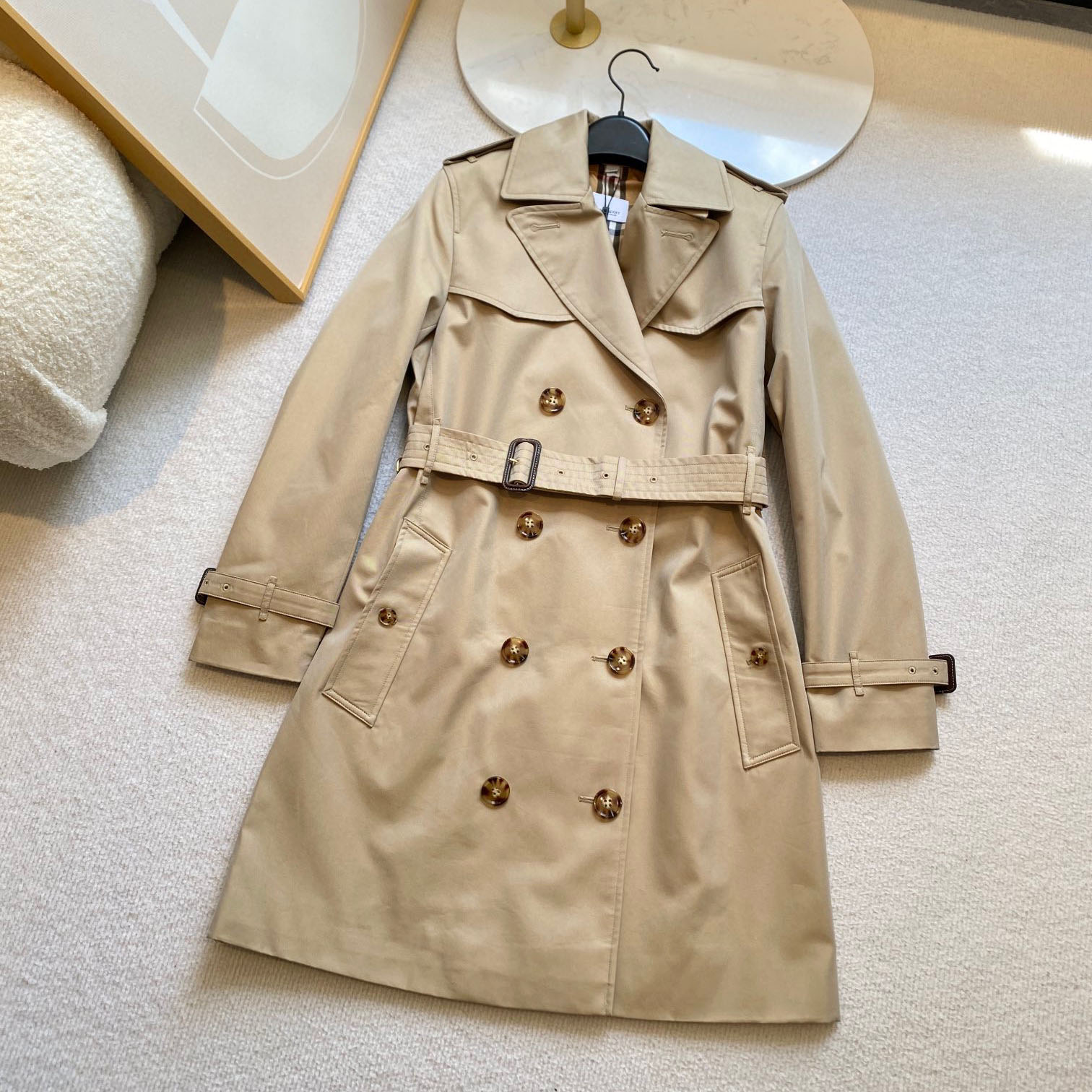 Burberry NIGO Mid Length Lapel Long Sleeved Trench Coat #nigo21613