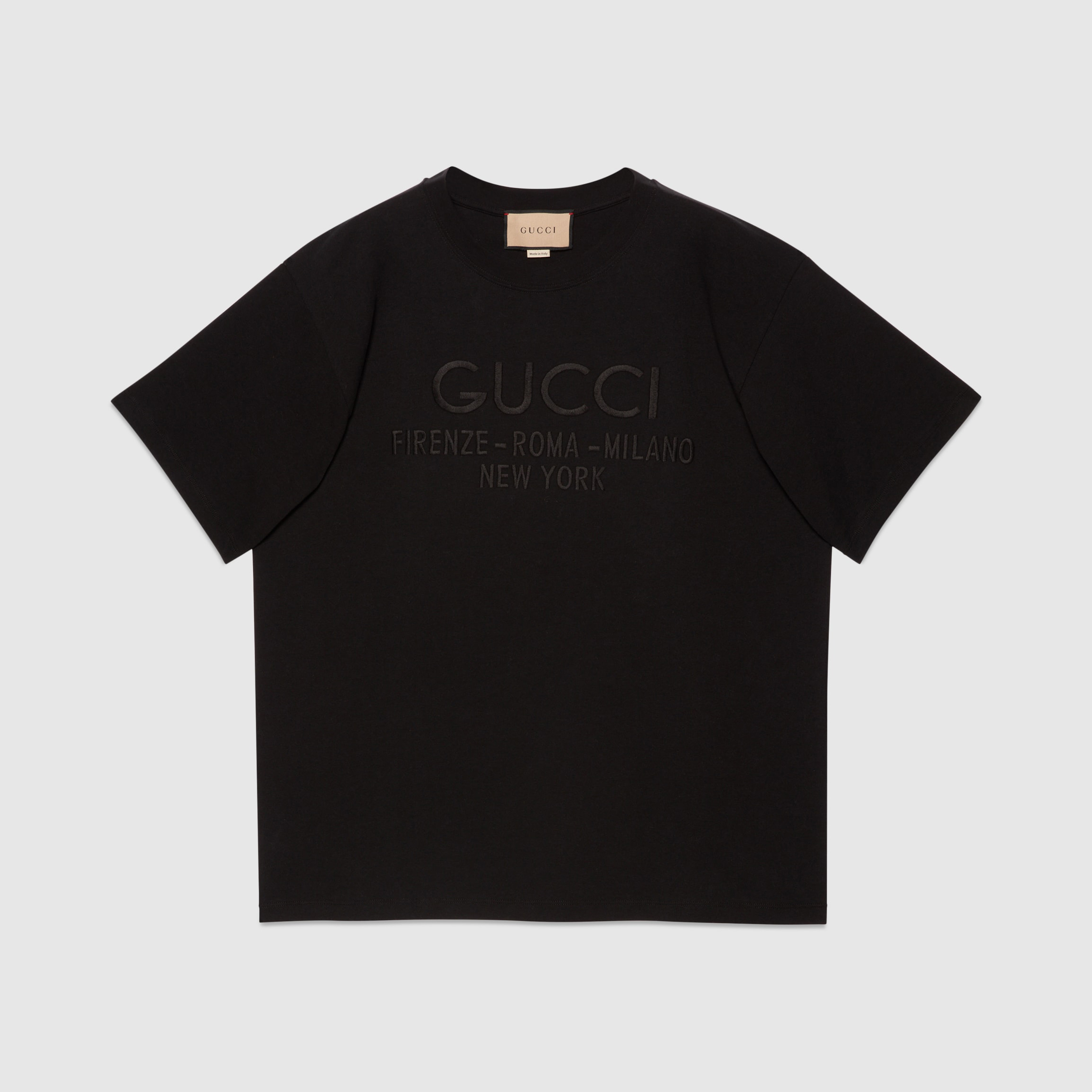 Gucci NIGO Man Embroidered Short Sleeve T-Shirt Black #nigo96143