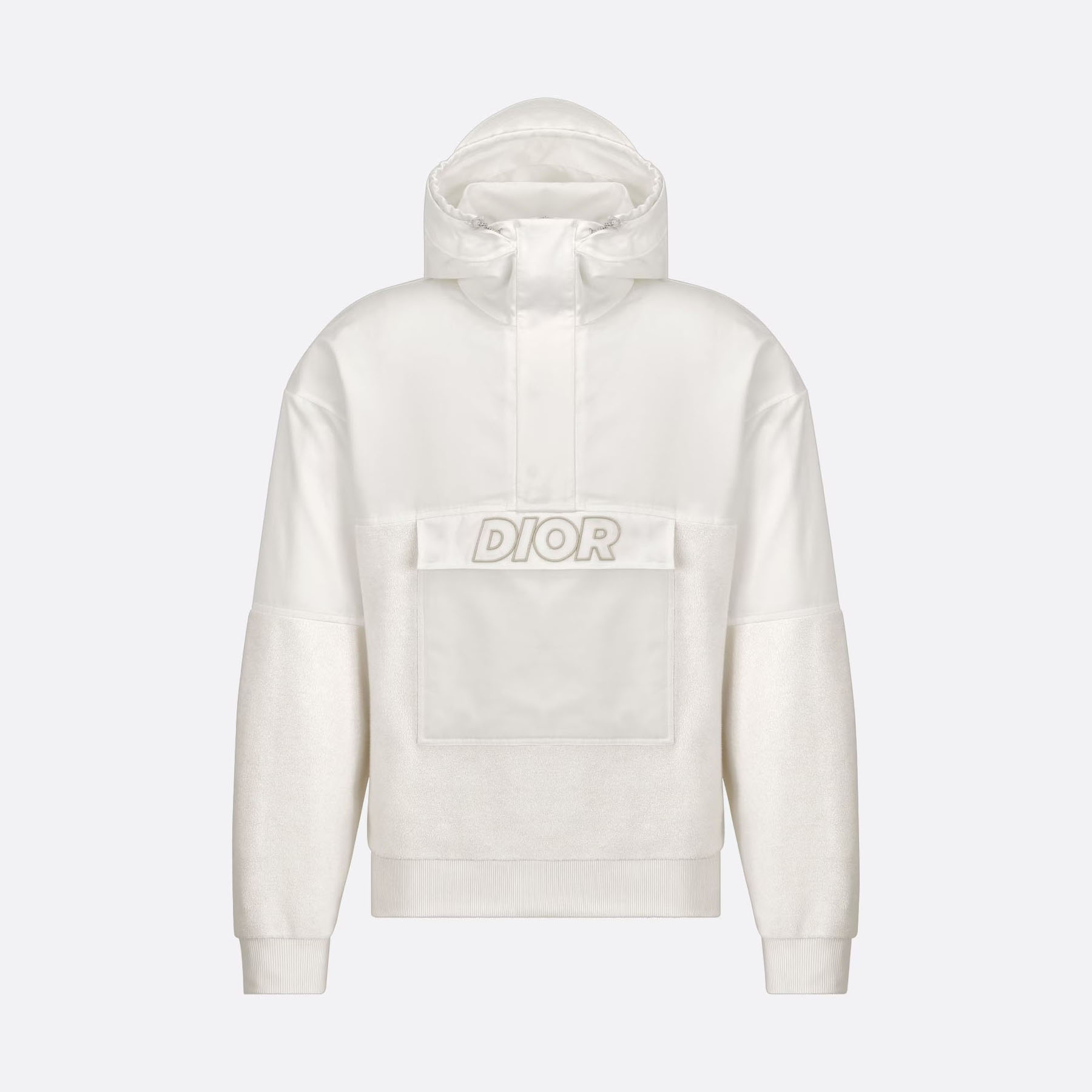 Dior NIGO Man White Half Zip Hooded Sweatshirt Pullover #nigo96146