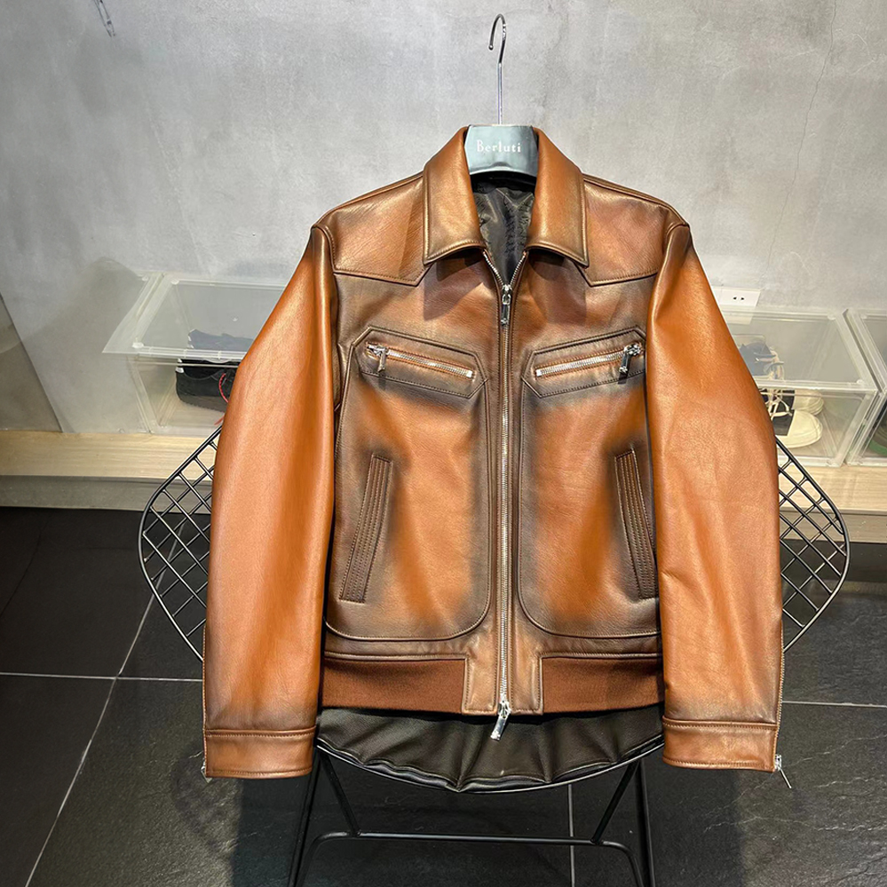 Berluti NIGO Man Long Sleeve Leather Jacket Ngvp #nigo6375