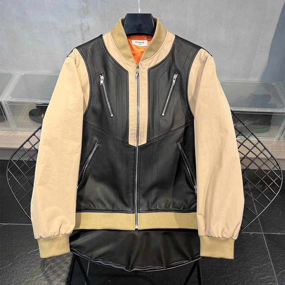 Celine NIGO Man Leather Coat Long Sleeve Jacket Ngvp #nigo6376