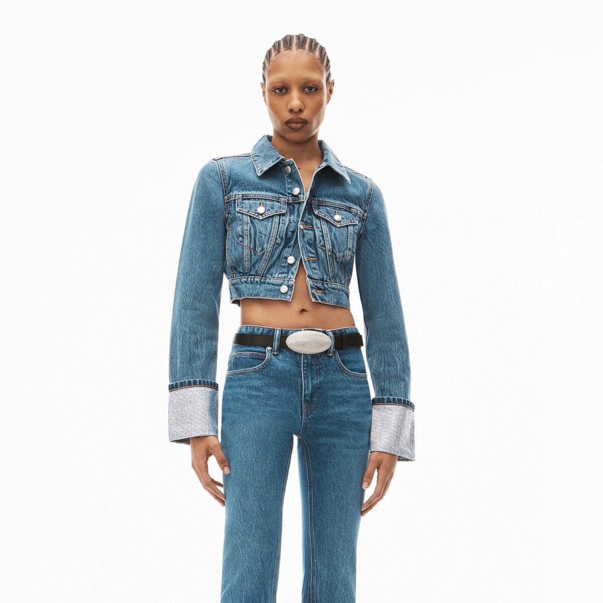 Alexander Wang NIGO Woman Short Long Sleeve Denim Jacket Ngvp #nigo6365